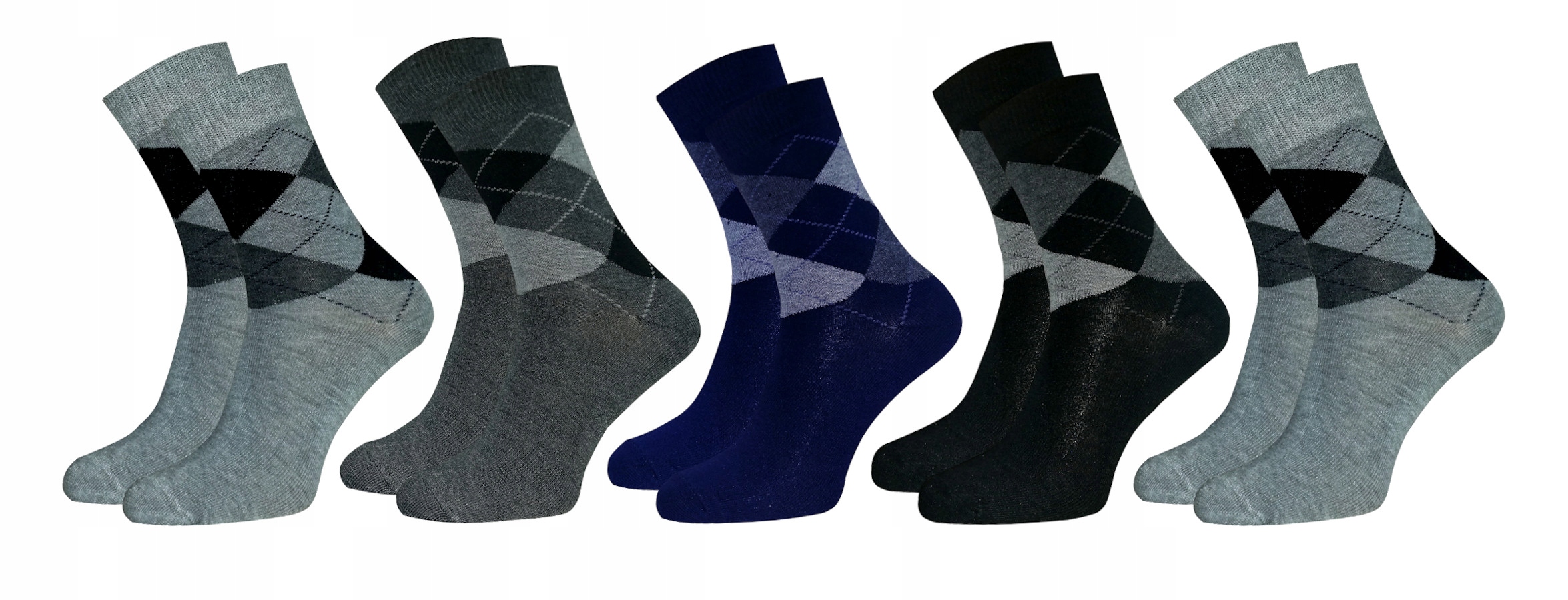 

5x Skarpetki męskie Skarpety 40-43 długie bawełna