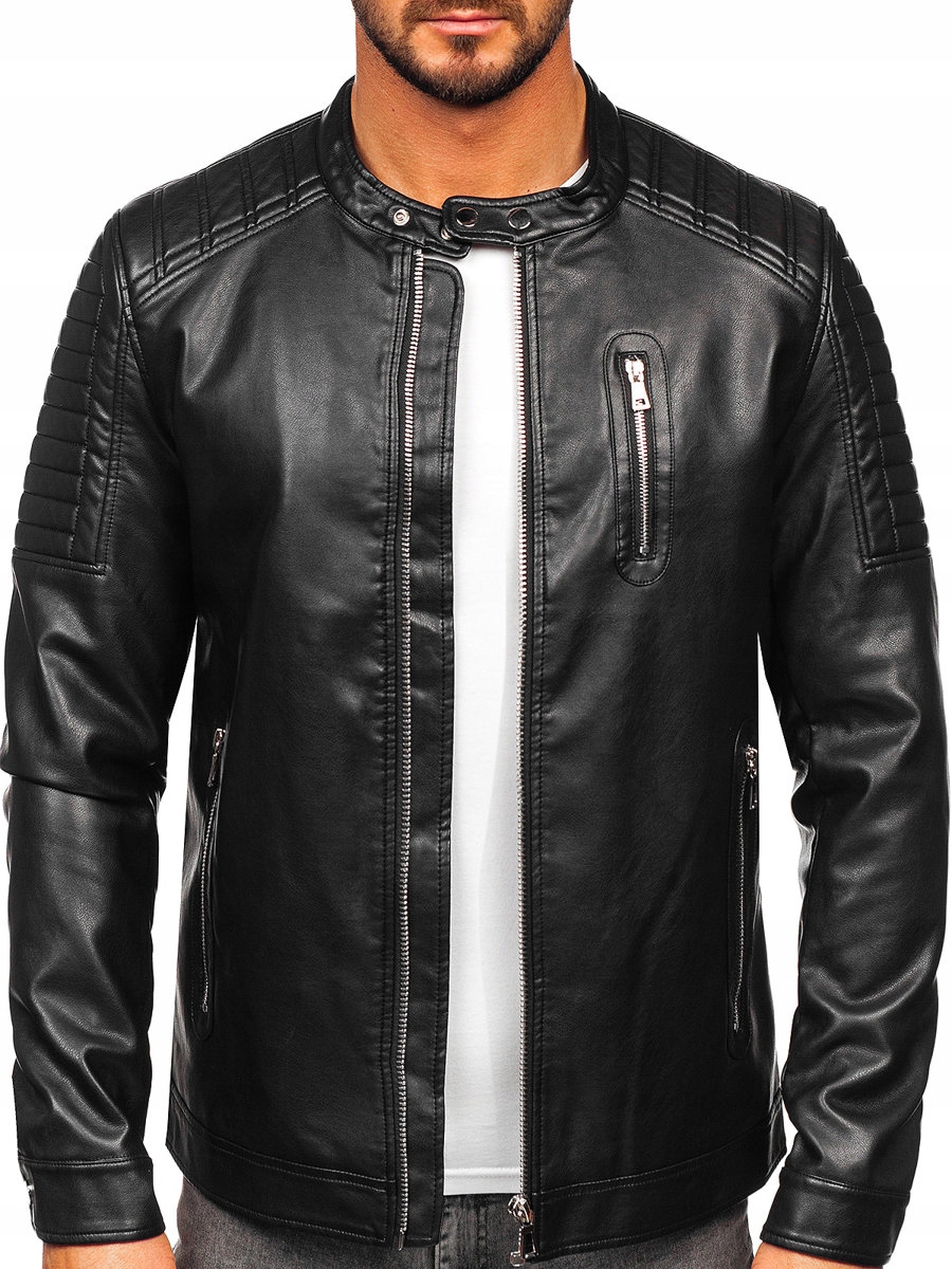 

Kurtka Skórzana Biker Czarna 11Z8017 Denley_m