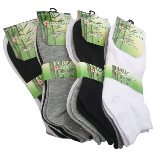 

12 X Stopki Męskie Bambusowe MIX Kolor roz 40-43
