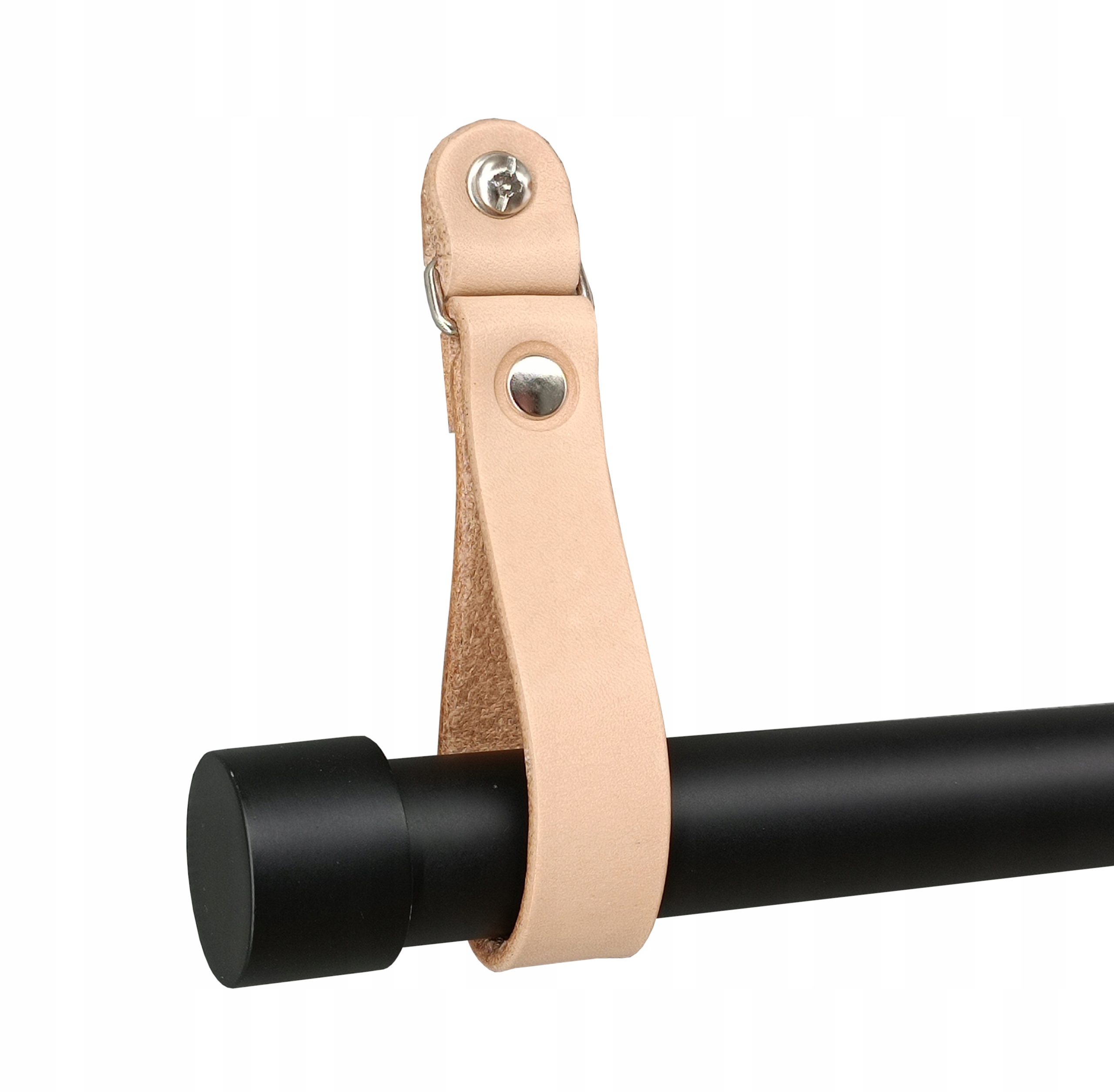 Garnýž 25 mm Černý 400 cm držák Kůže přírodní 2