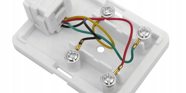 Gniazdo telefoniczne 1x RJ11/6P4C puszka natynkowa Model 48110