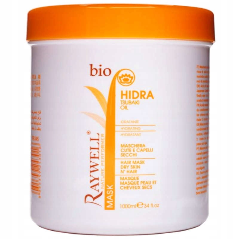 Raywell Hydratační maska pro poškozené vlasy Bio Hidra Tsubaki 1000 ml