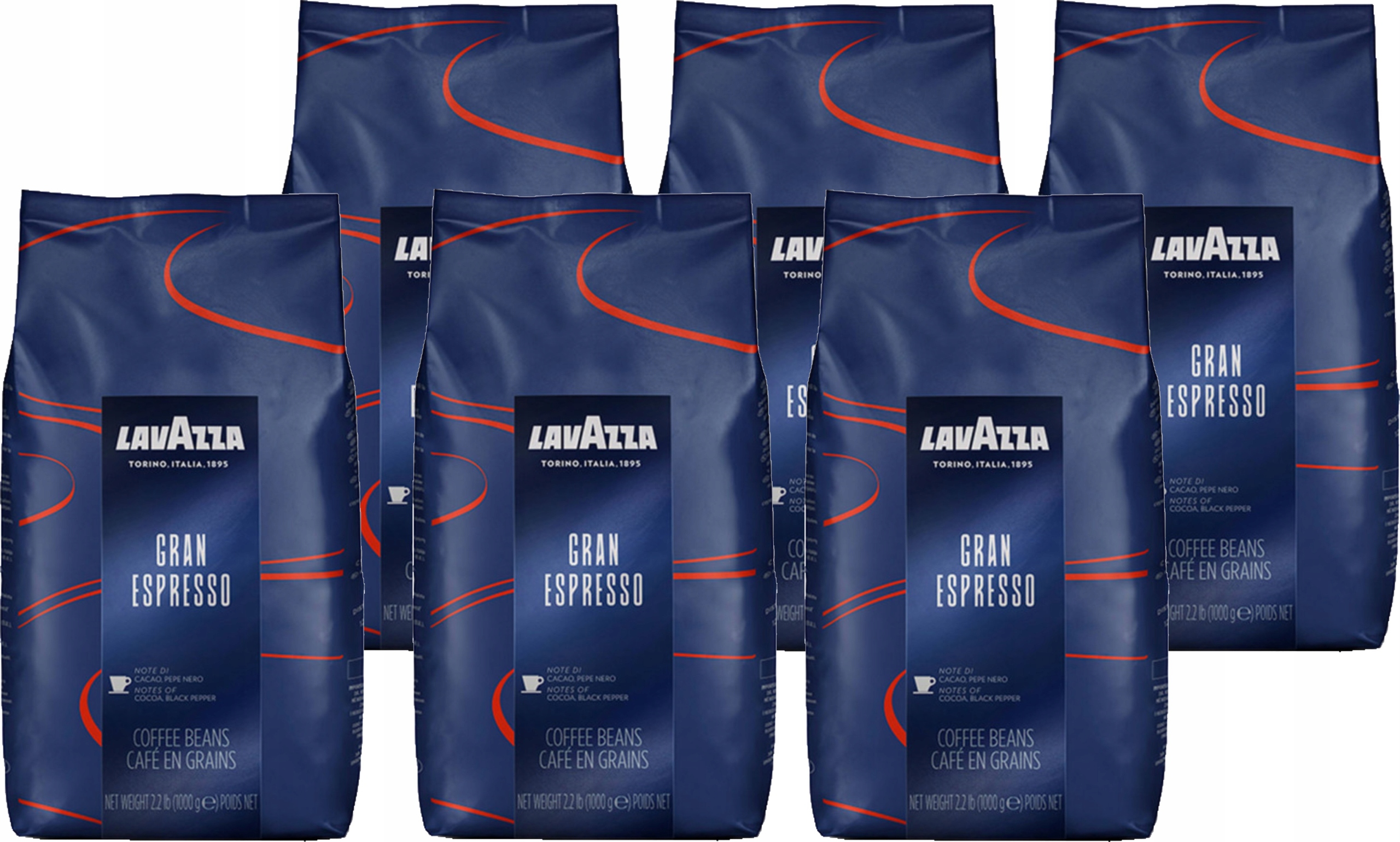 Kawa ziarnista Lavazza Gran Espresso 6 x 1000 g Blue