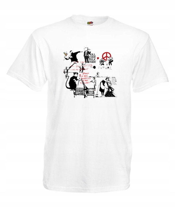 

M Koszulka Męska Banksy Sztuka Uliczna Artysta