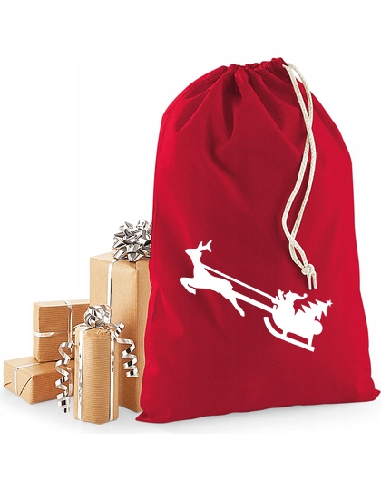 worek Mikołaja czerwony 30x45 torba na prezenty