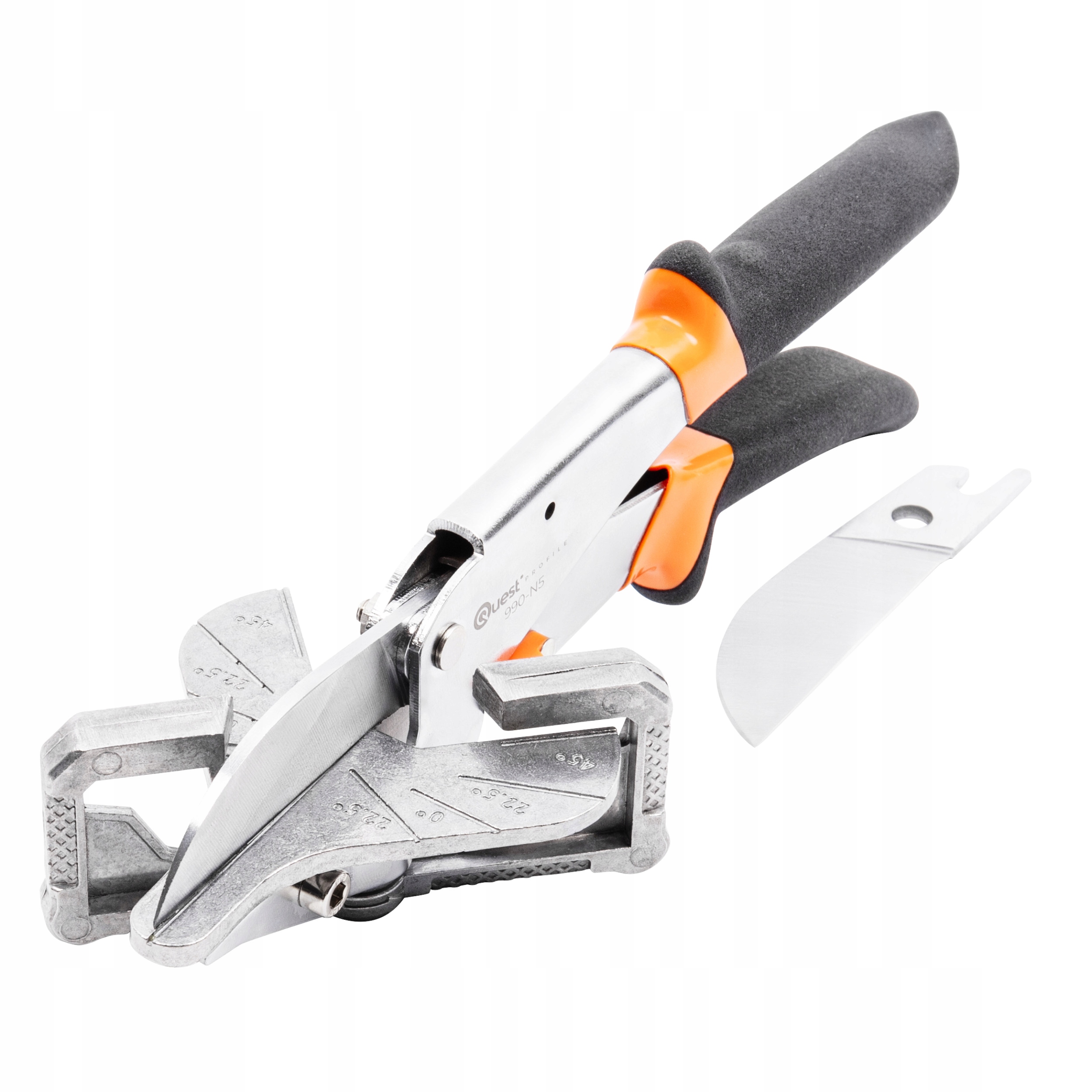 Nůžky na stříhání rovných profilů a profilů pod úhlem – systém rychlého nastavení