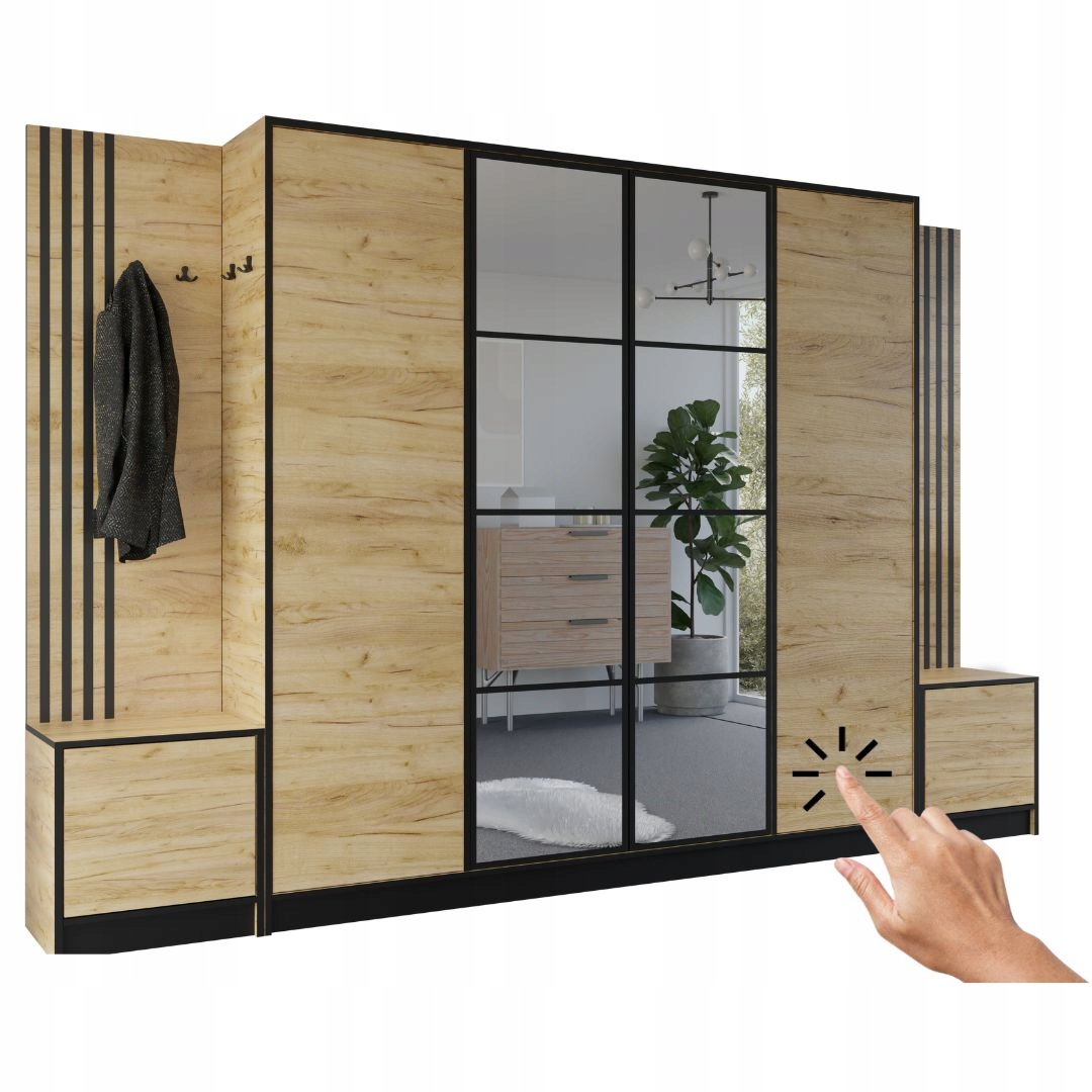 Šatní skříň Costa 17 dub craft zlatý Vzor 1