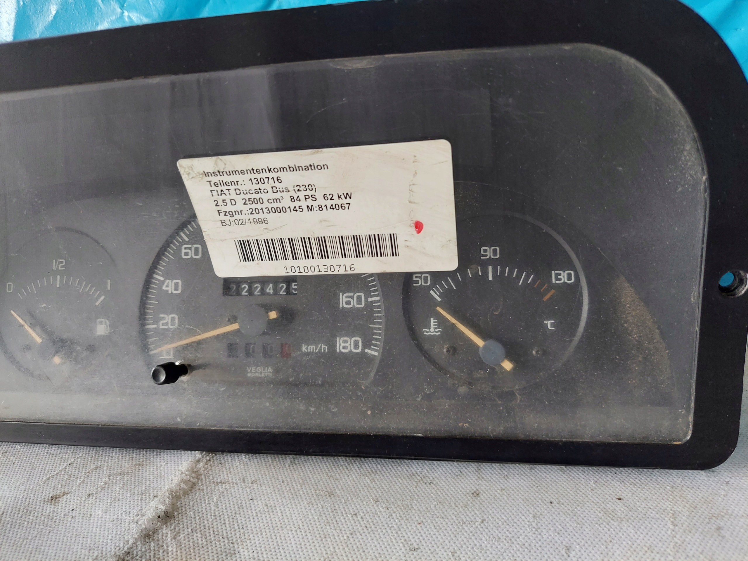 dials clock FIAT DUCATO 2.5 D 6047240050
