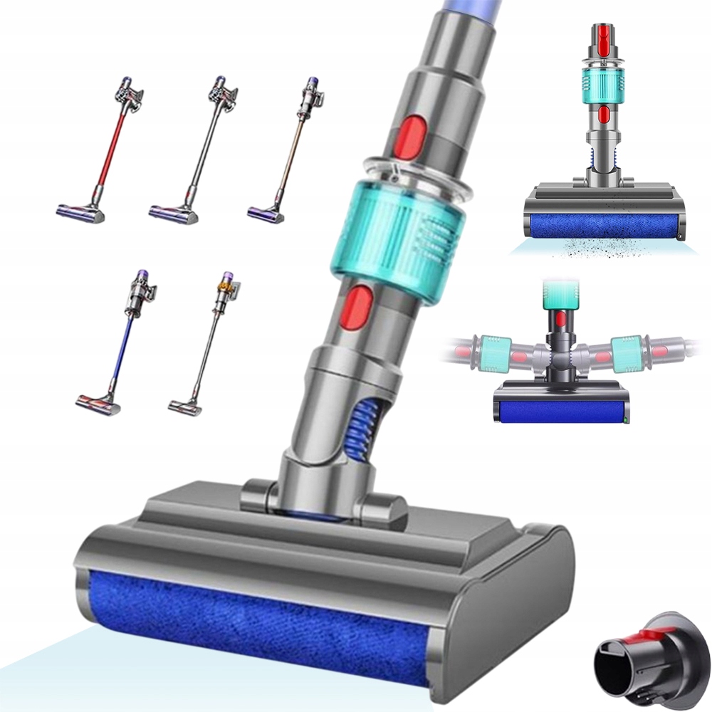 Elektrický Mopový Nástavec Led Hubice Zelené Světlo Pro V7 V10