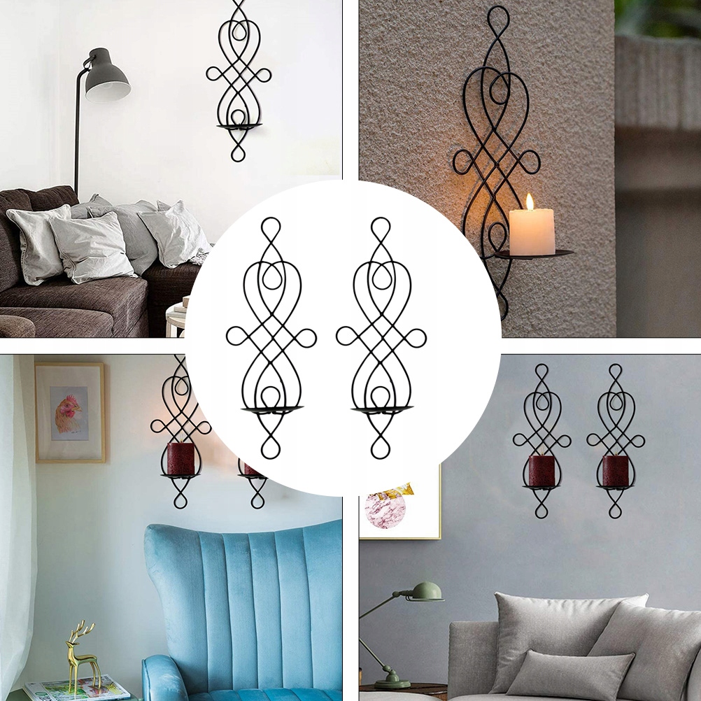 UCHWYT ŚCIENNY ŚWIECE STOŻKOWE MONTOWANE W ANTYCZNYM DEKORCIE Rodzaj inny