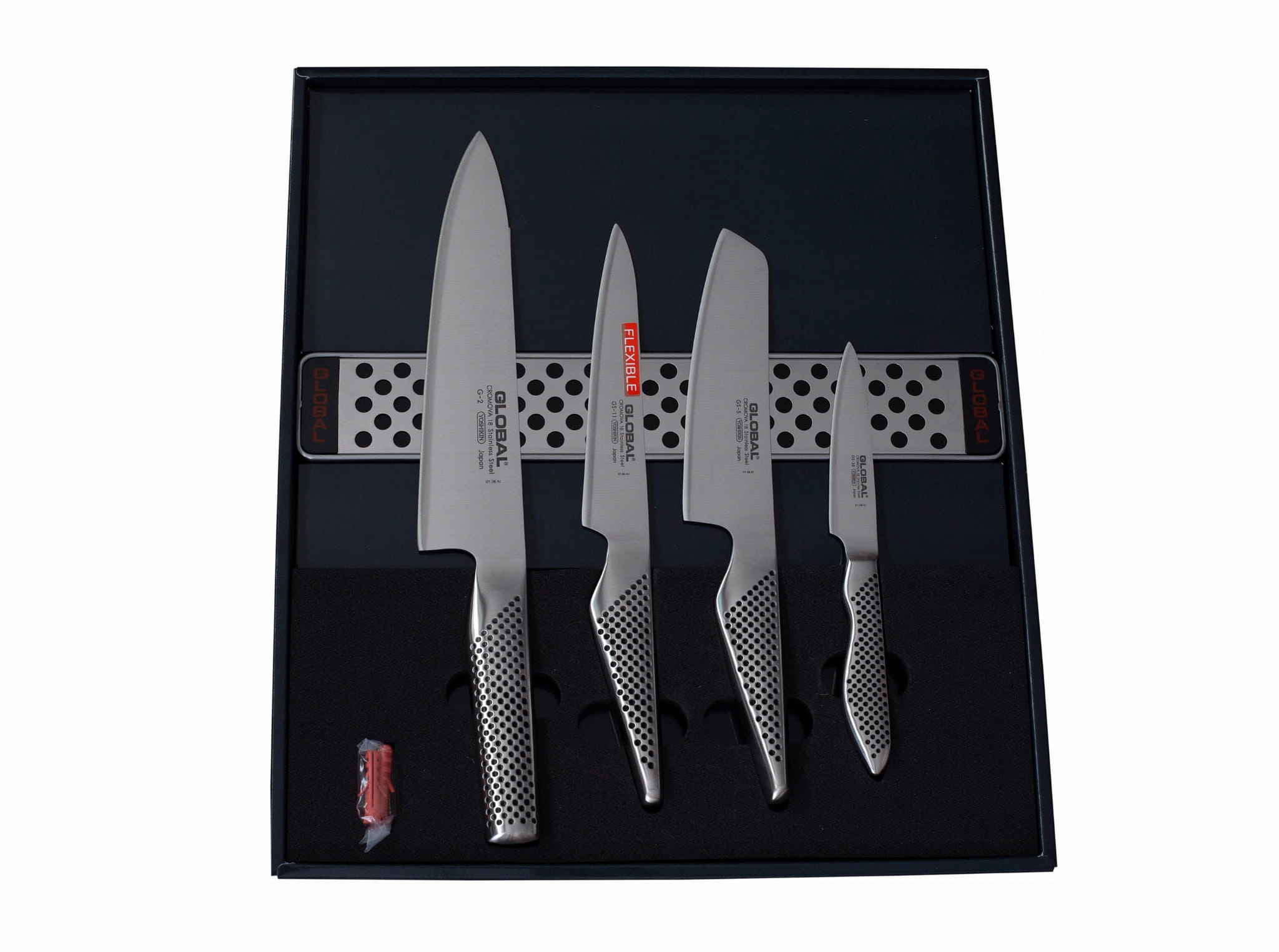 Sada 4 kuchynských nožov Global magnetická lišta G-251138/M30