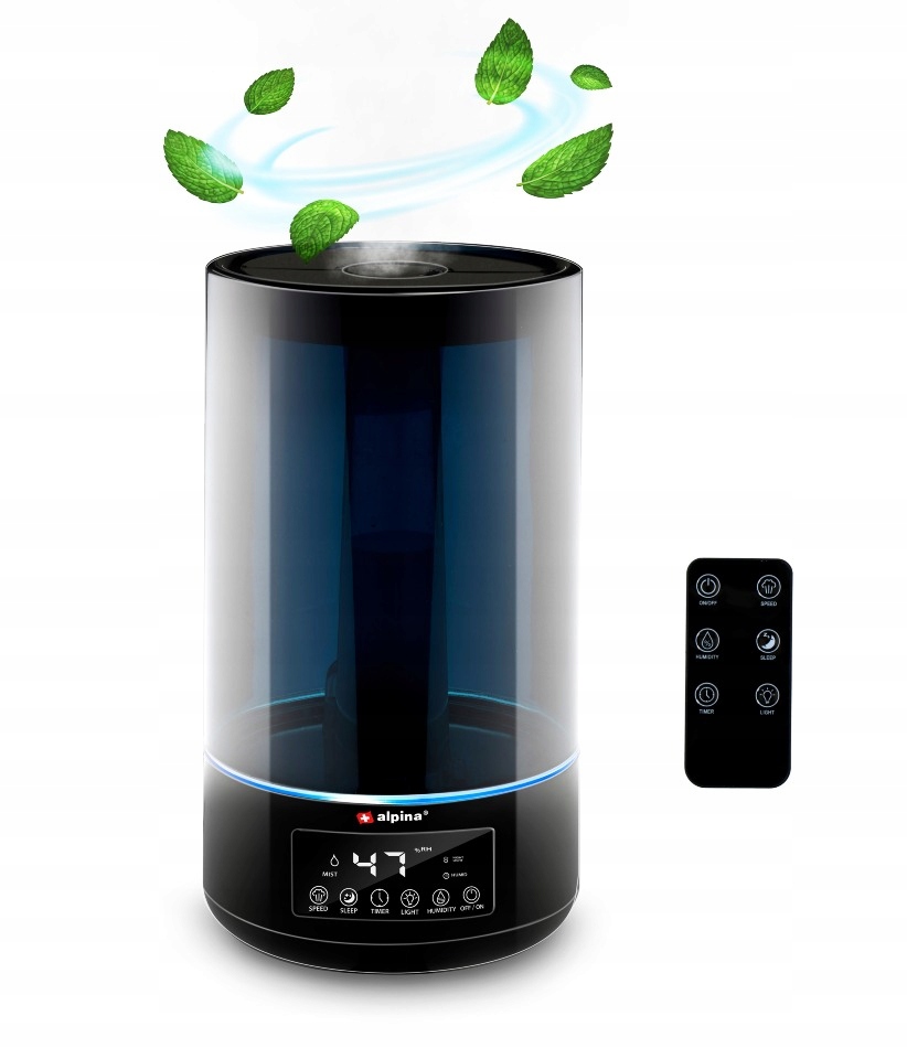 Zvlhčovač vzduchu s Led displejem 4,3 L, černý