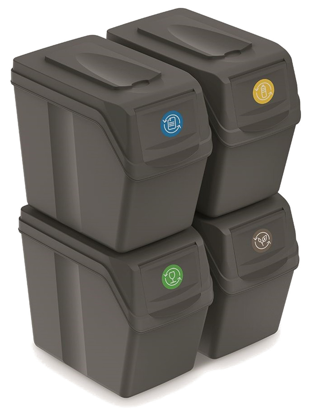 Sada košů na tříděný odpad 4x20L