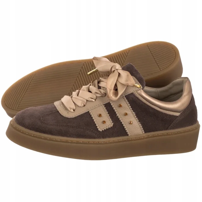 Kožené dámské tenisky Karino Hnědé 5719/008-P Brown