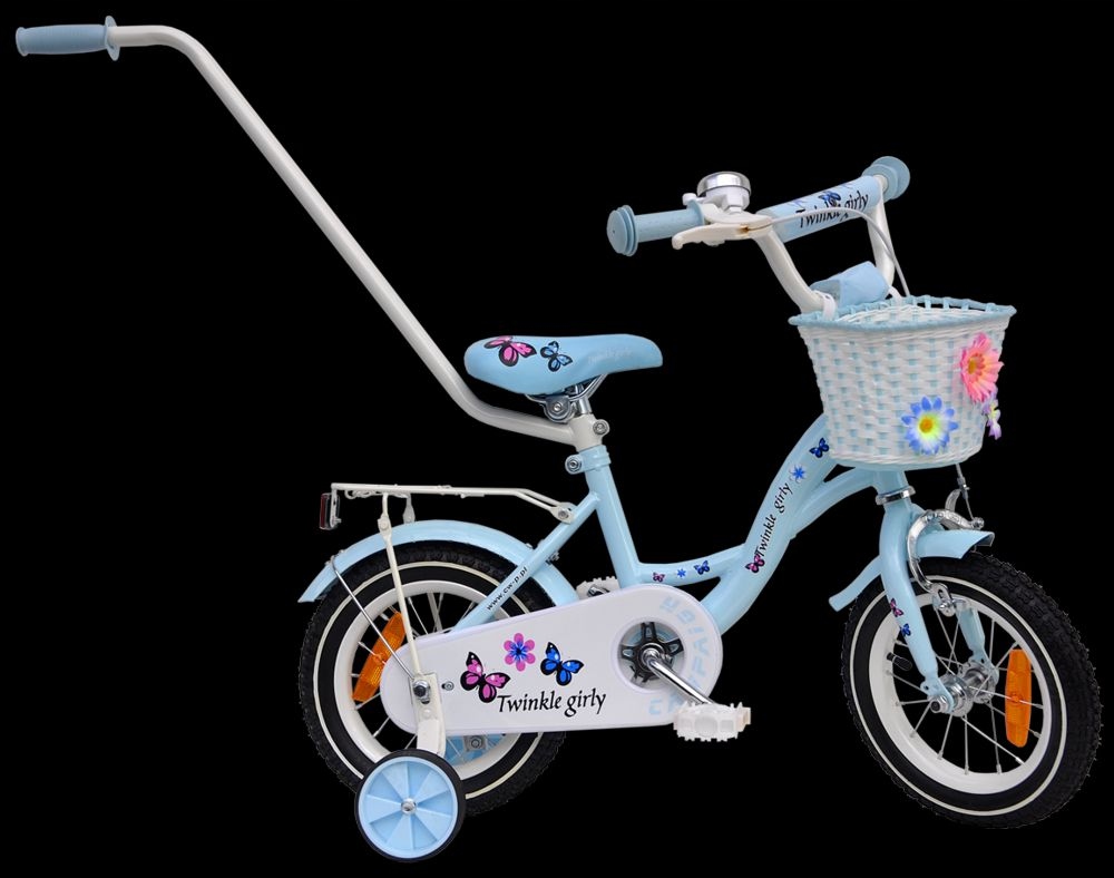 Rowerek dziecięcy na kołach 12 cali Twinkle Girly Butterflies Light Blue