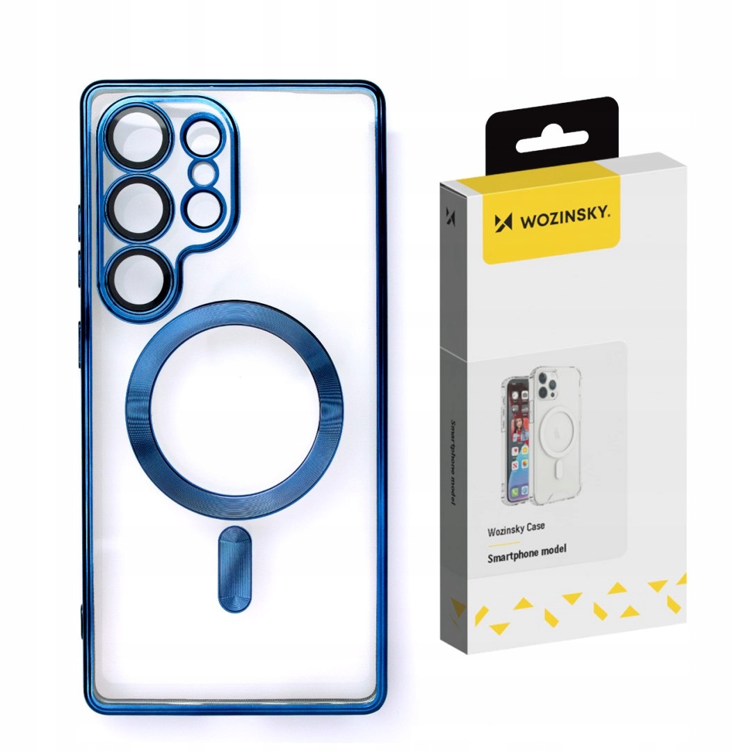 Etui pokrowiec na Samsung Galaxy S24 Fe Electroplated Magsafe niebieskie