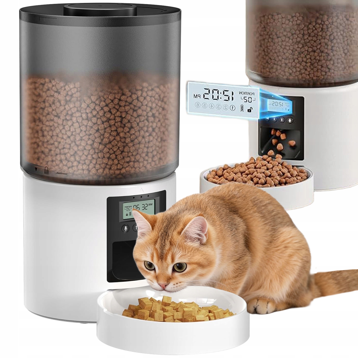 Levně Automatický Podavač Krmiva Pro Kočky Králičího Psa Kočky Dávkovač 4L Odstranitelný