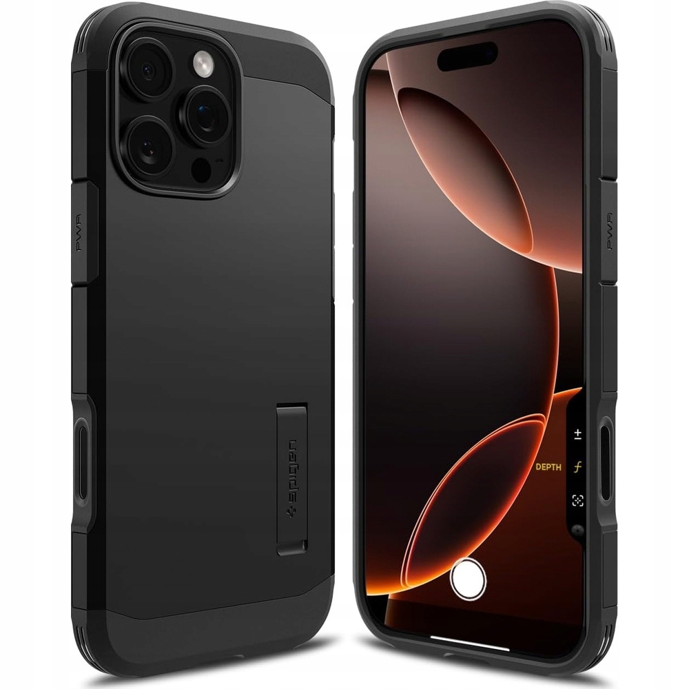 Pouzdro pro iPhone 16 Pro, Spigen Tough Armor T CC pro MagSafe, kryt tlačítka