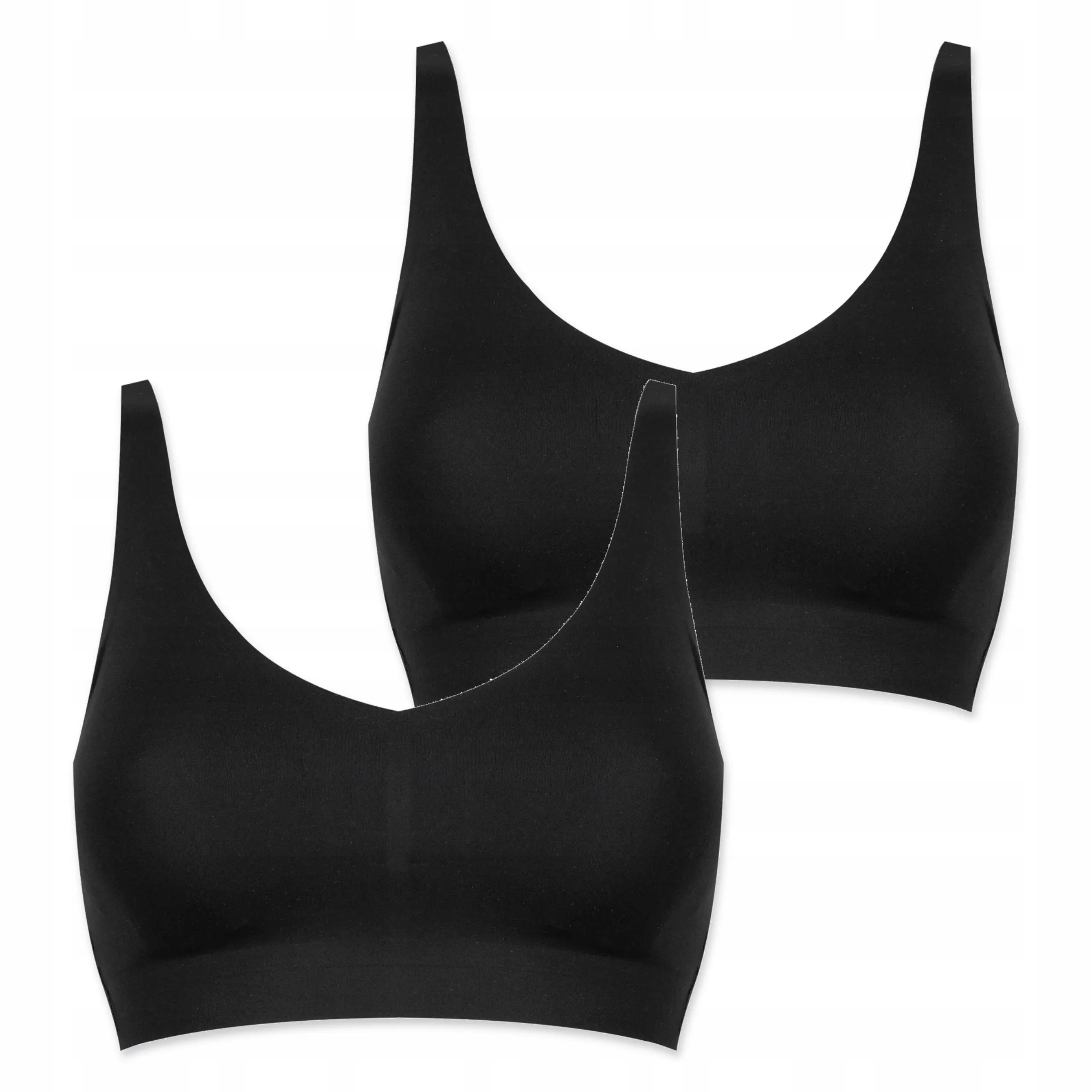 2x Bezšvový podprsenkový top Lormar Touch 440 černý M