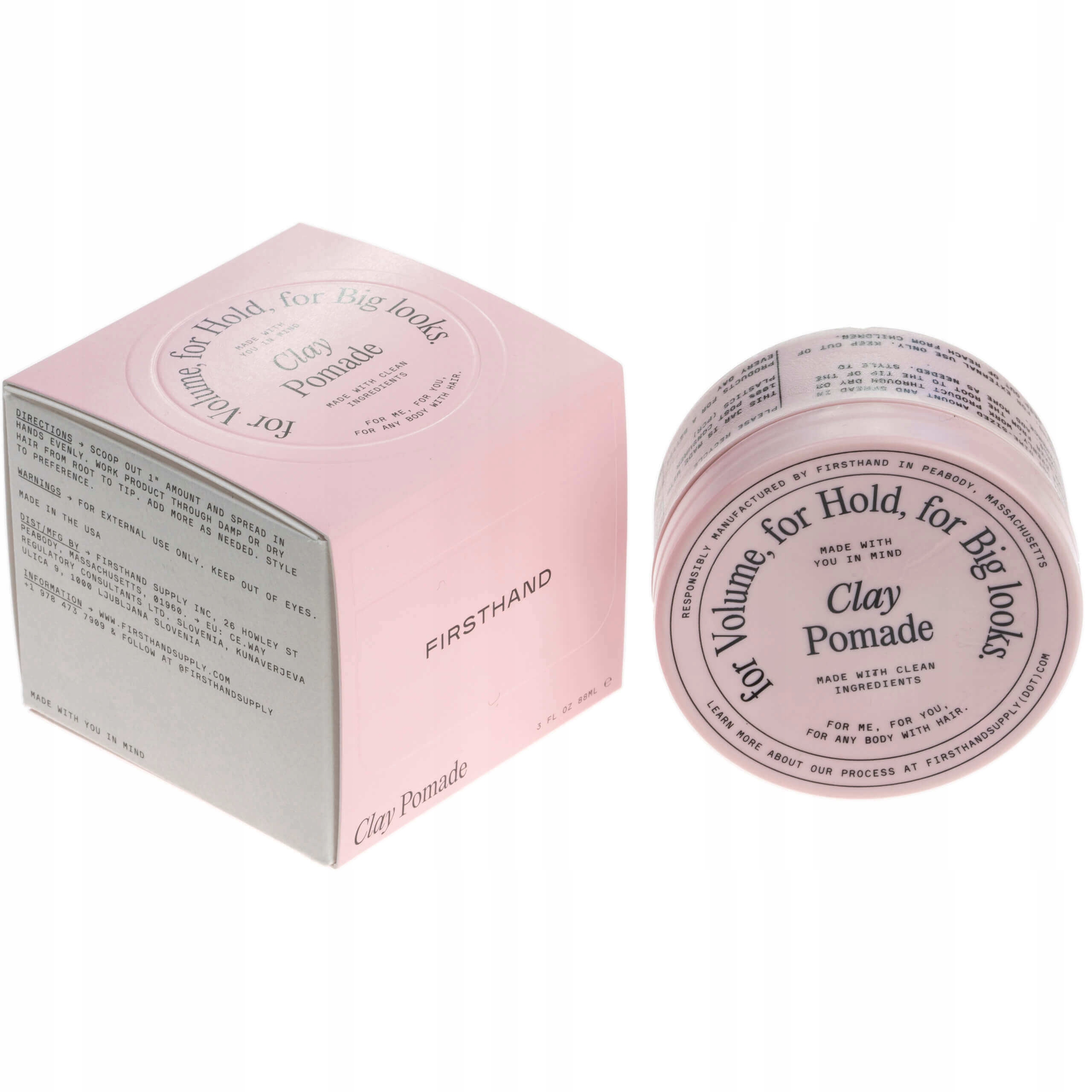 Glinka do włosów (Clay Pomade) Firsthand 88 ml