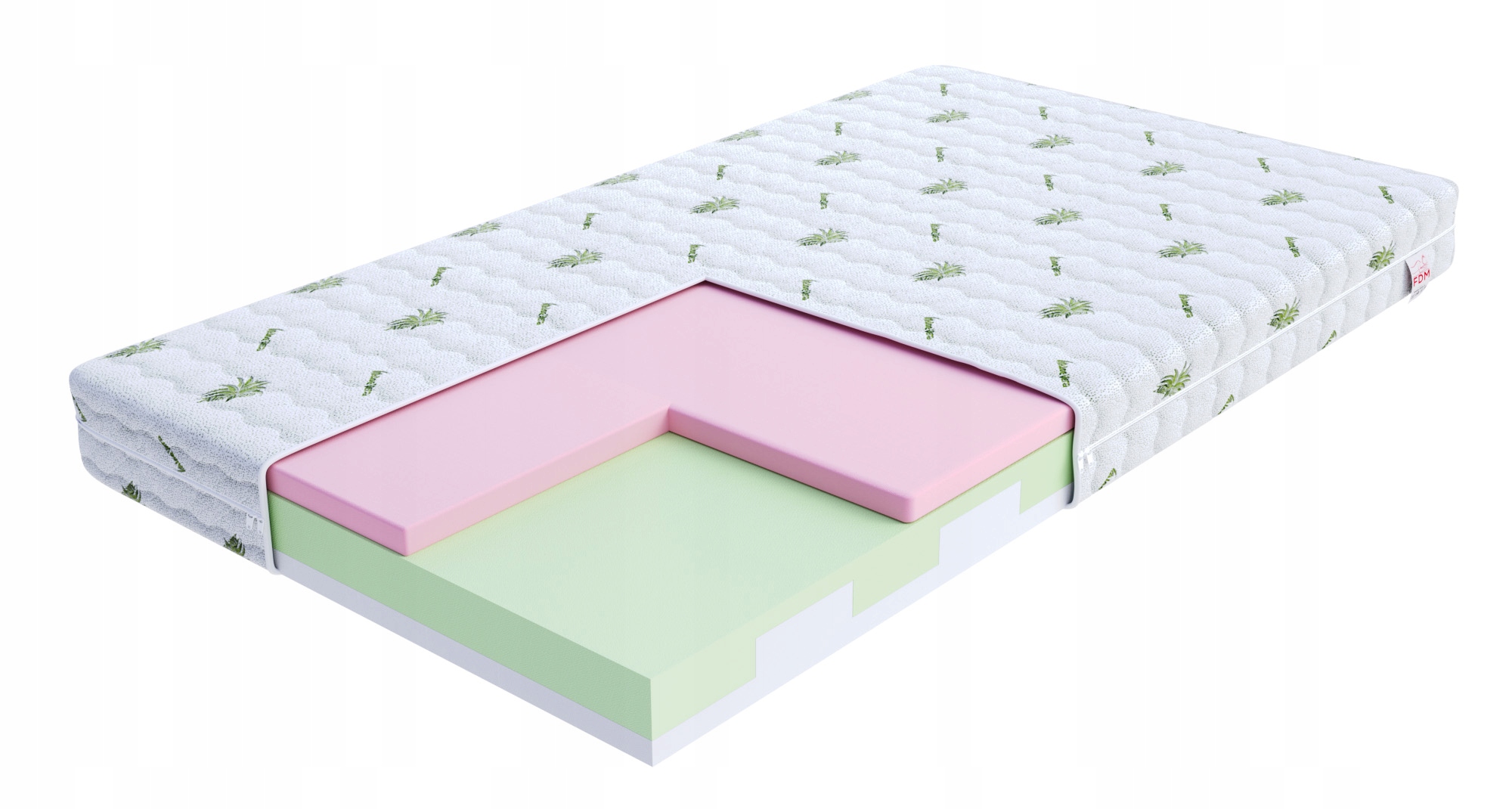 Materac 80x190 piankowy Hr z Visco Fdm Mileto