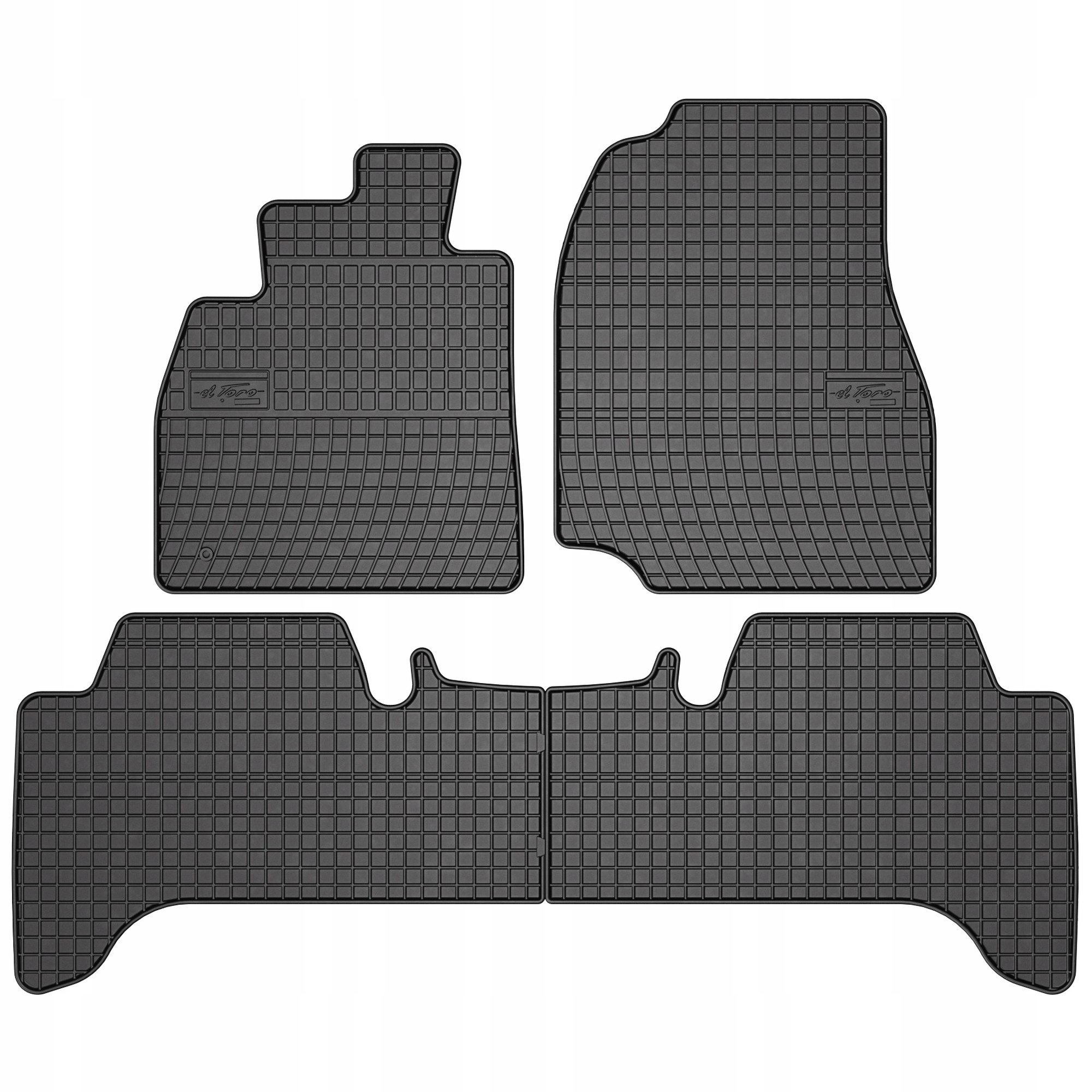 Černé gumové koberce Toyota Land Cruiser 100 1998-2007