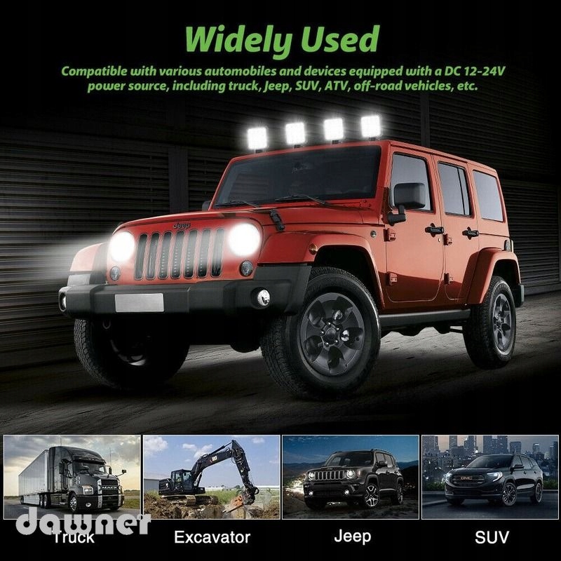 2X LAMPA HALOGEN, REFLEKTOR LED 48W 16 LED 12V 24V Producent części Mizar