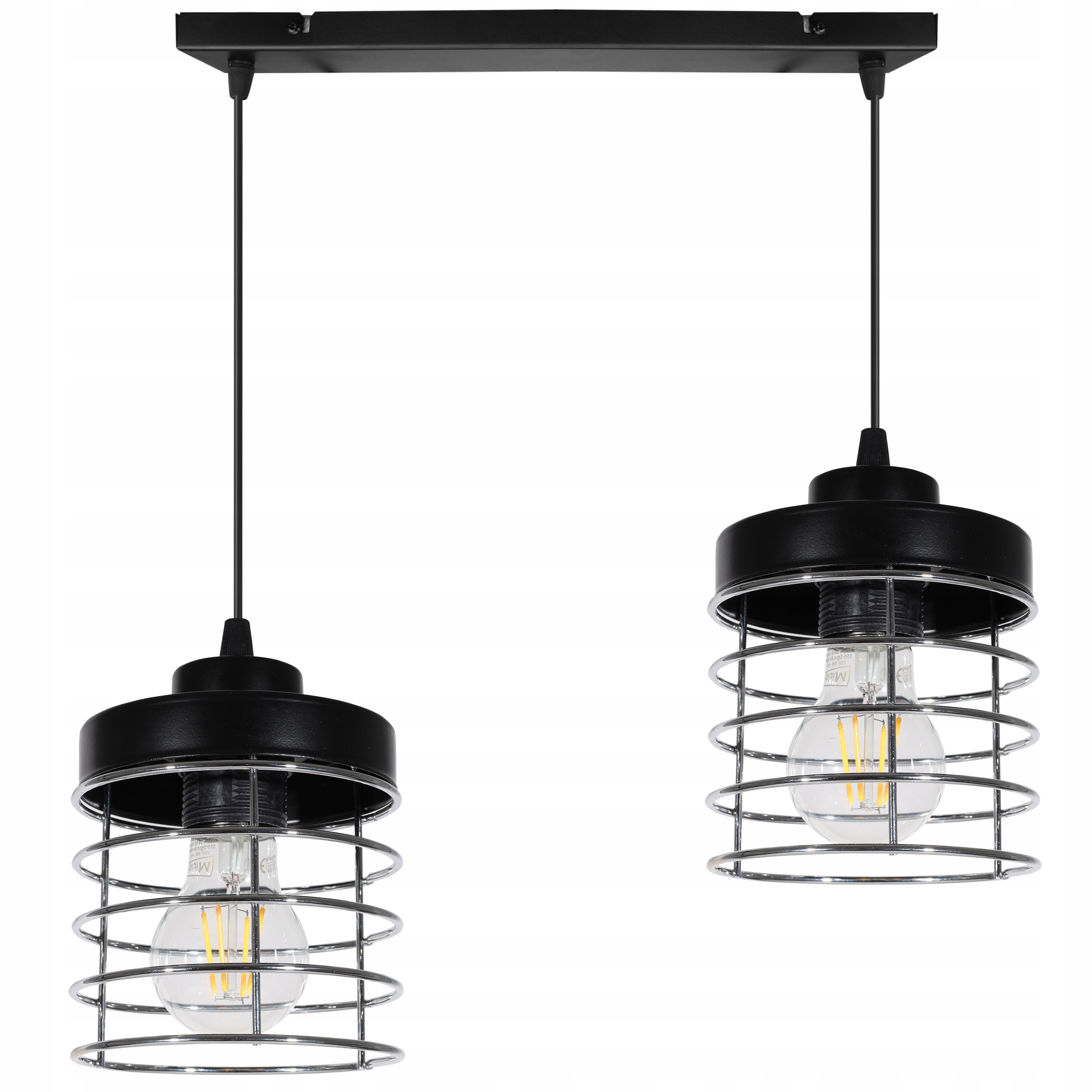 

Lampa Wisząca Sufitowa Żyrandol Chrom Druciak Led