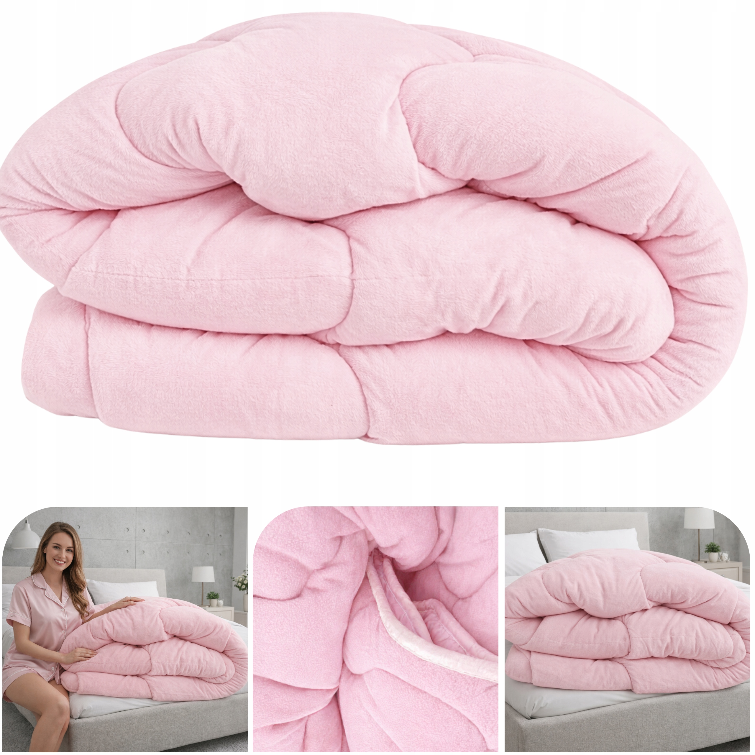 Přikrývka 160 x 200 cm Teplá fleecová Milutka Ideální na chladné noci