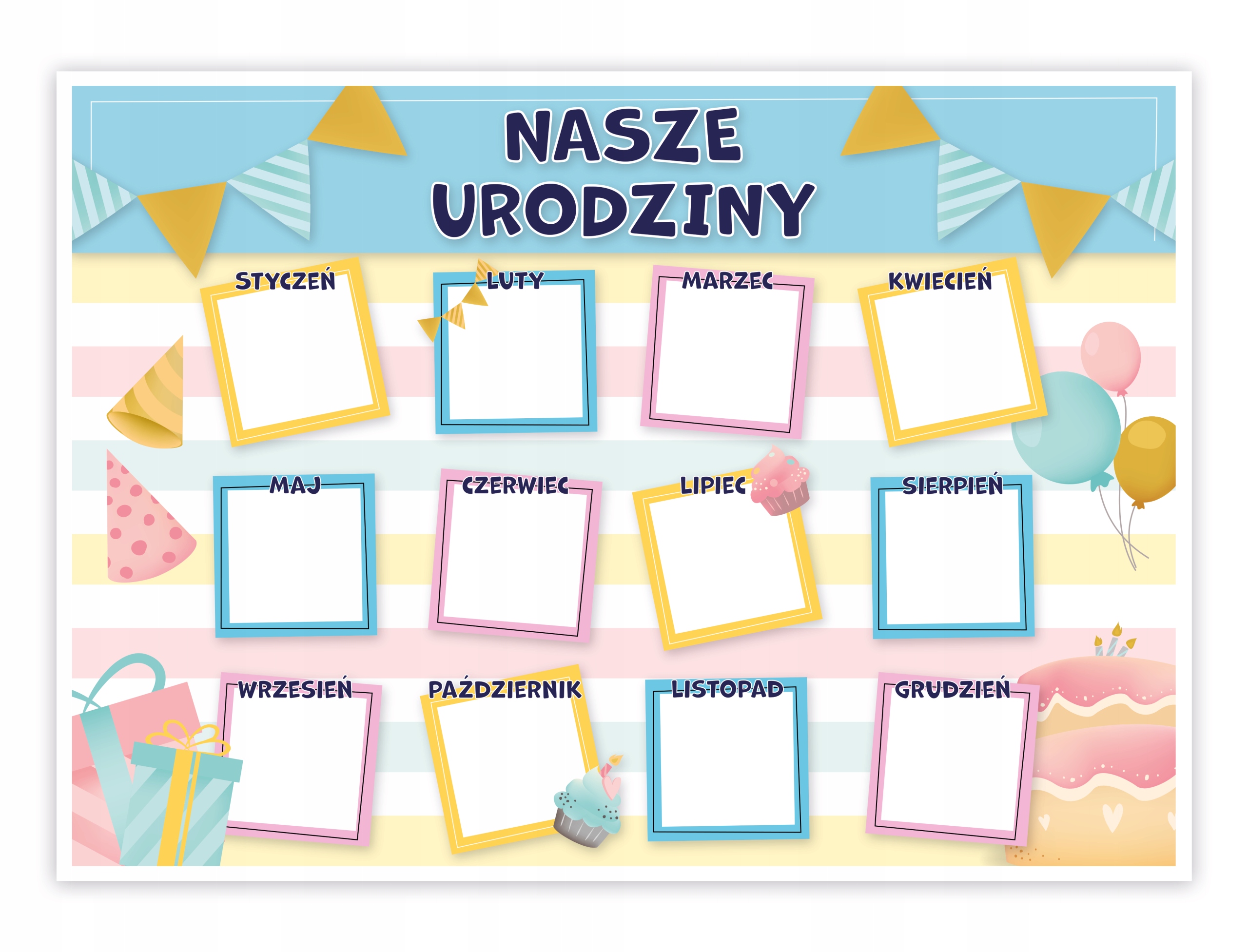 Kalendarz urodzinowy 420x297 mm LearnHow