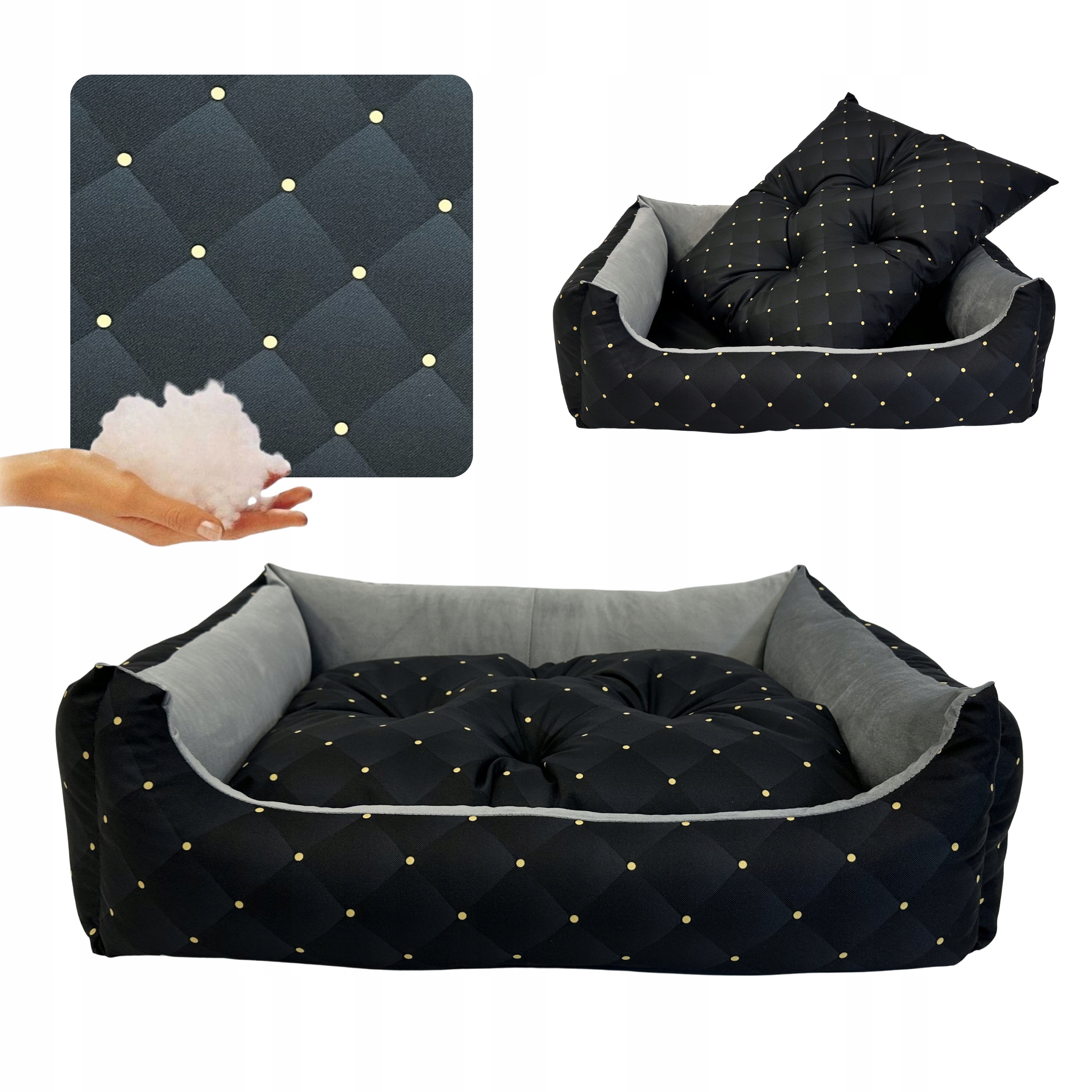 Pelíšek Couch, kotec pro psa kočku XL, s polštářem, antialergické, 85x65cm