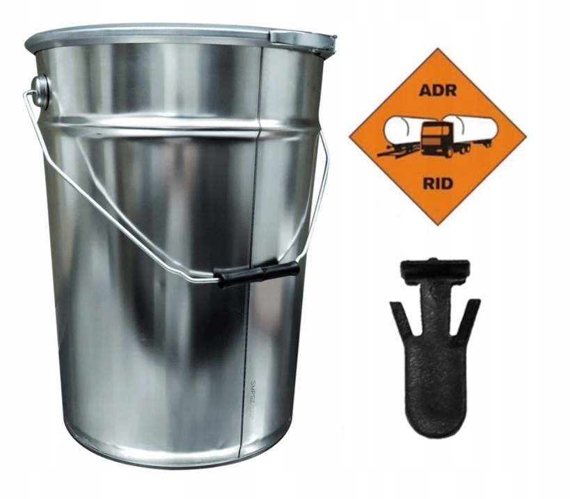 Wiadro ocynowane wieko zamknięcie zaciskowe puszka RID/ ADR 10 l