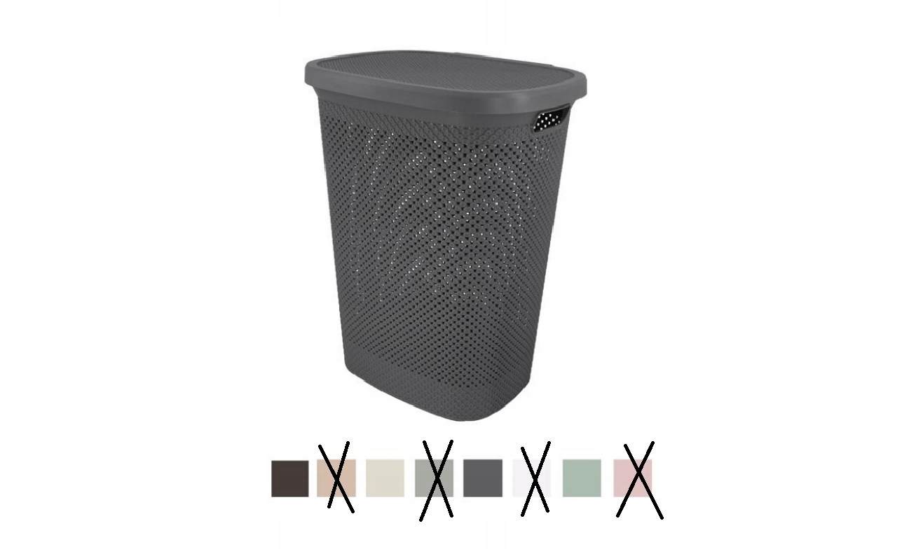 kosz na pranie z pokrywką 60l DIAMOND | HOB081040 — 5