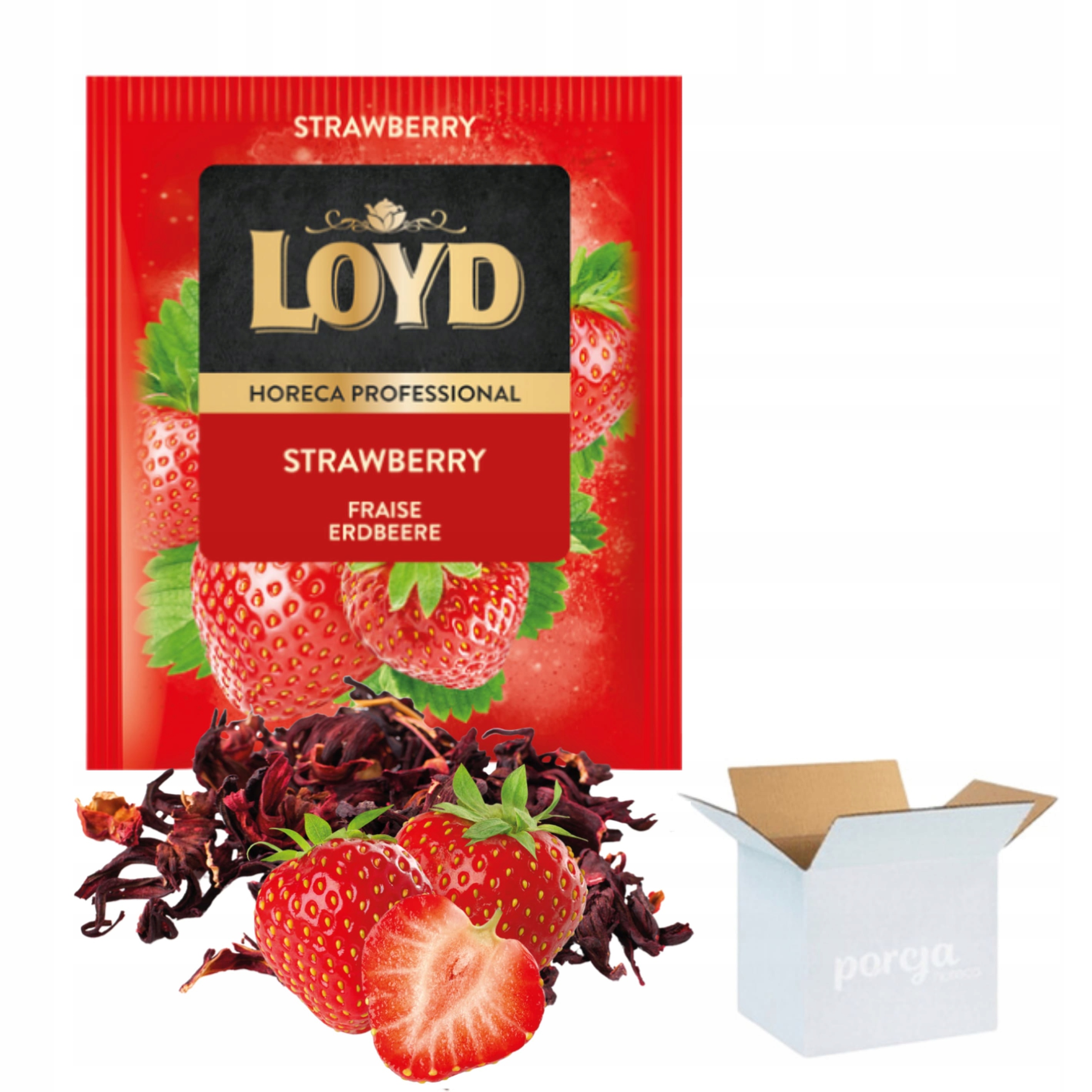 Levně Čaj Loyd Strawberry v sáčcích 2 g x 500 ks