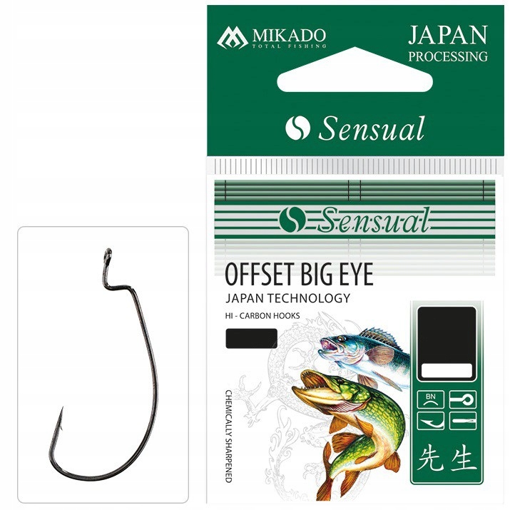 Haczyki Mikado Sensual Offset Big Eye r. 1/0 4szt.