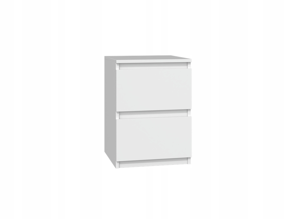 Noční Stolek Malwa M2 Bílá Komoda 2 Zásuvky Noční Stolek