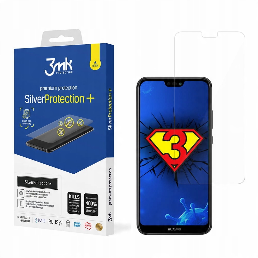

Folia na cały ekran do Huawei P20 Lite 3mk Silver+