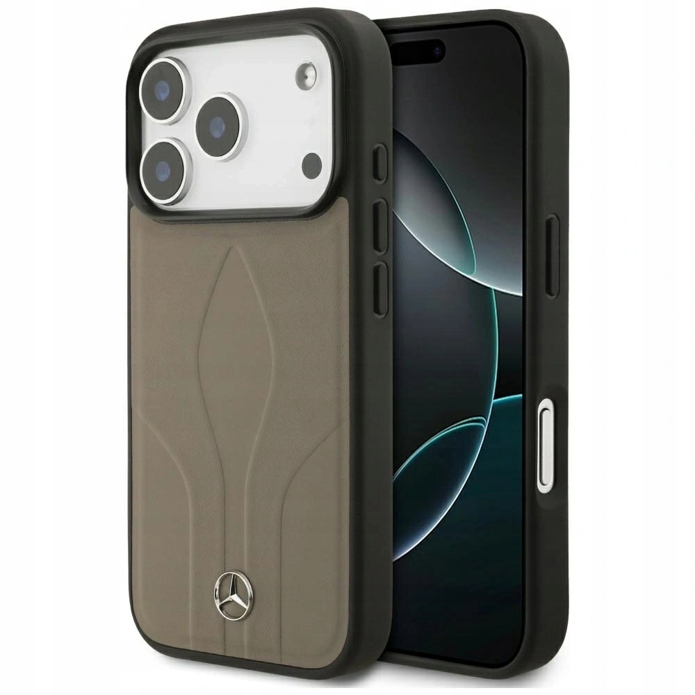 Pouzdro Mercedes Kožené The Move MagSafe iPhone 17 Pro taupe Pouzdro