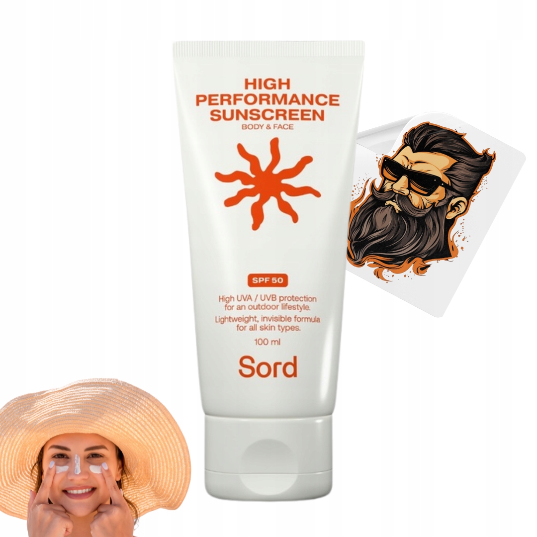 Sord High Performance Sunscreen – krém s Spf 50 na obličej a tělo 100 ml