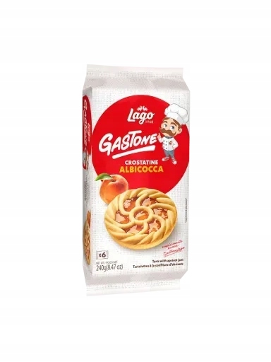 Levně 4x Sušenky s meruňkovou náplní Crostatina Lago 240 g