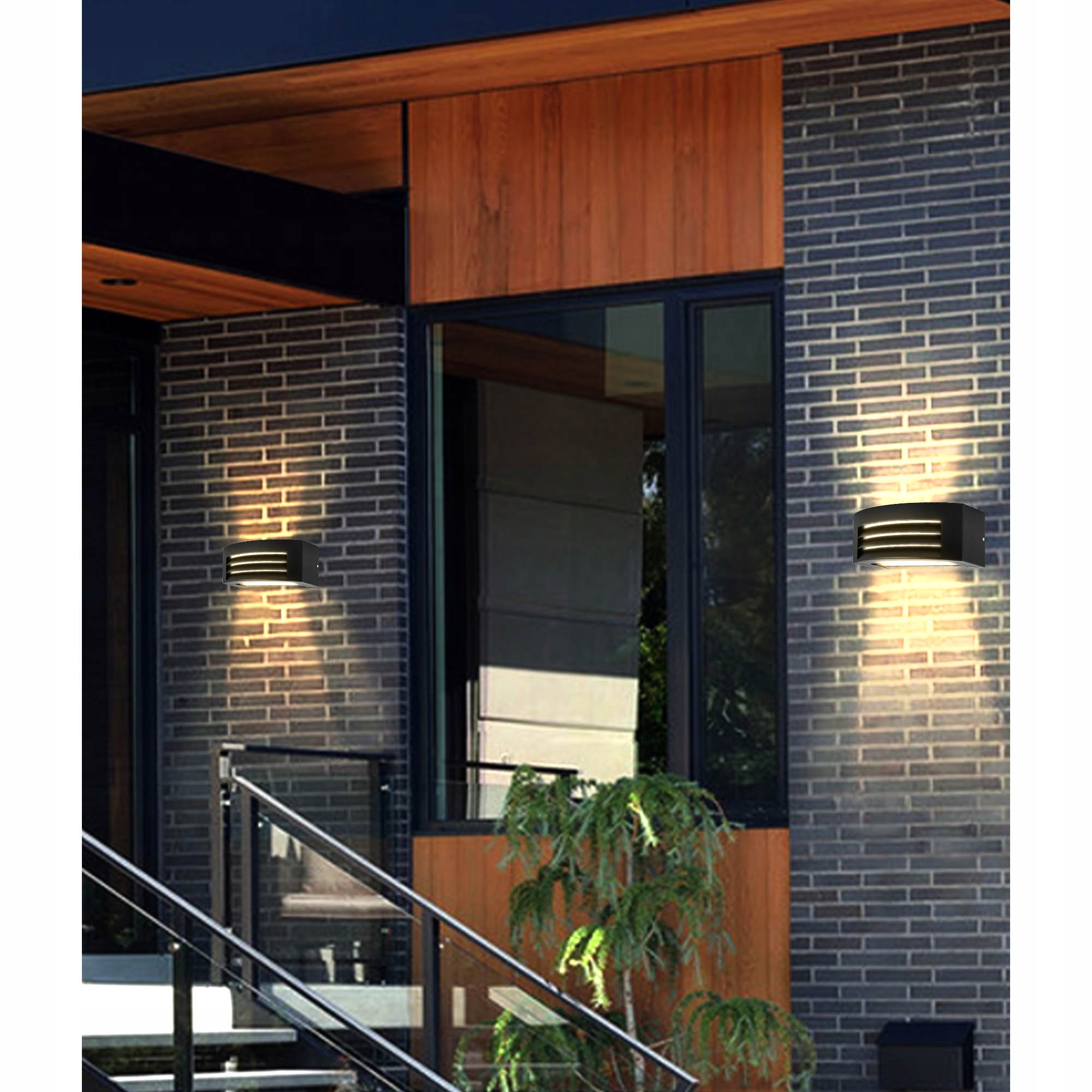 Lampa elewacyjna zewnętrzna LED kinkiet czarna Corso Kształt inny