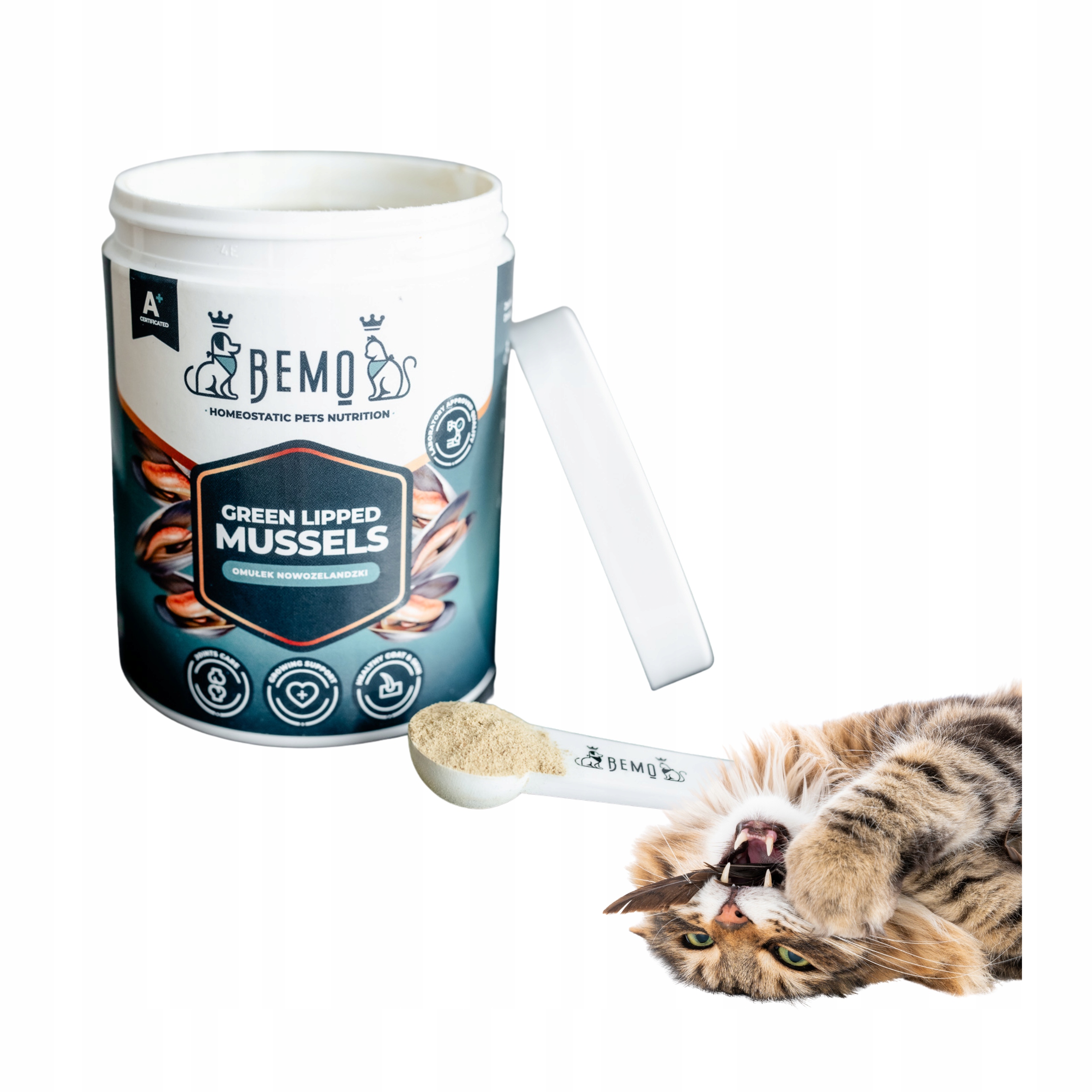 Levně Doplněk stravy pro kočky Bemo Green Lipped 130 g novozélandská mušle klouby