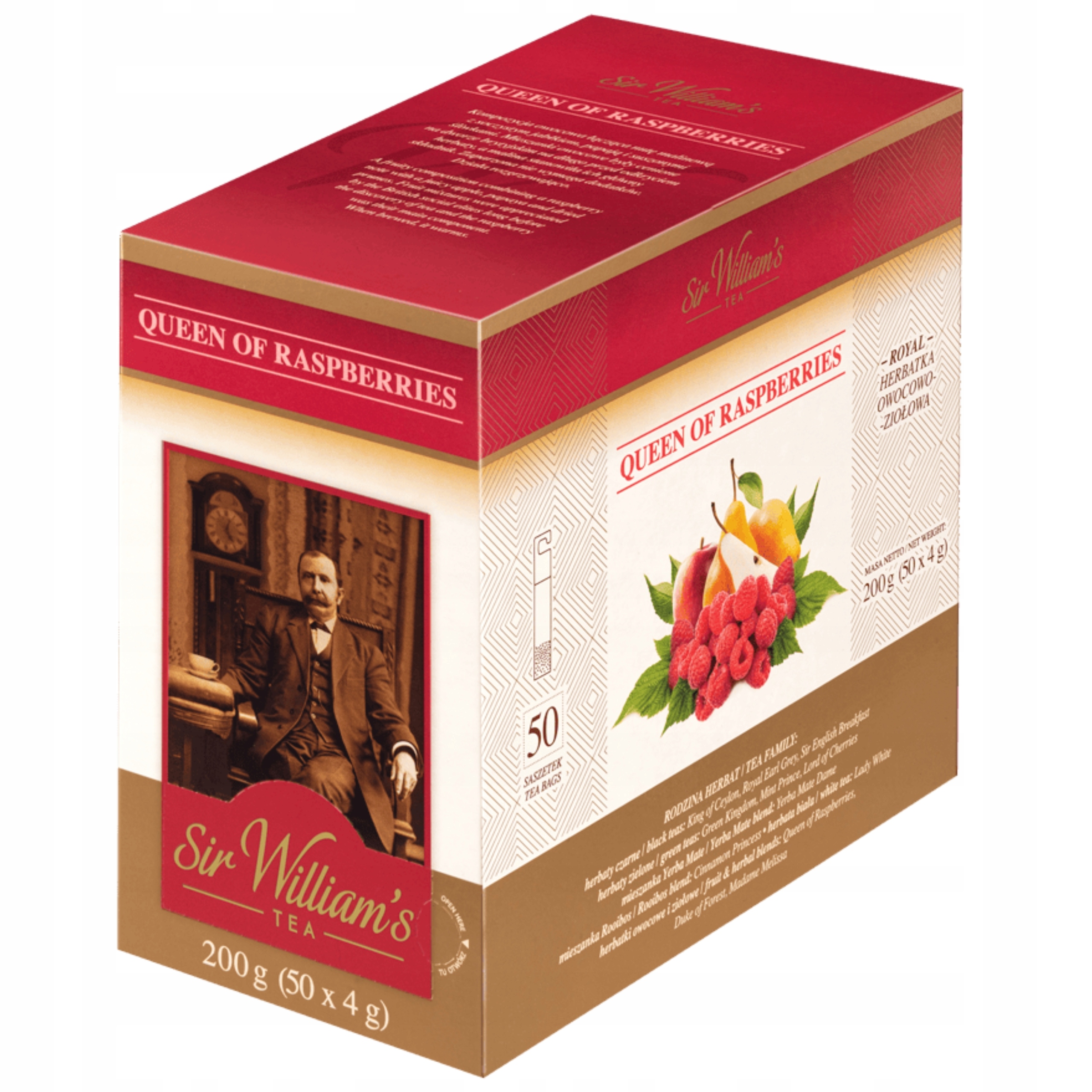 Levně Sir Williams Čaj čaj Royal Queen of Raspberries 50 sáčků