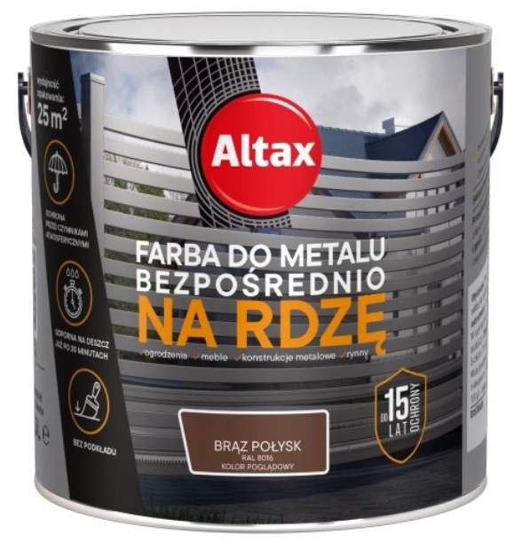 Altax Barva Barva Na Kov 2,5 L Leská Hnědá Ral 8016