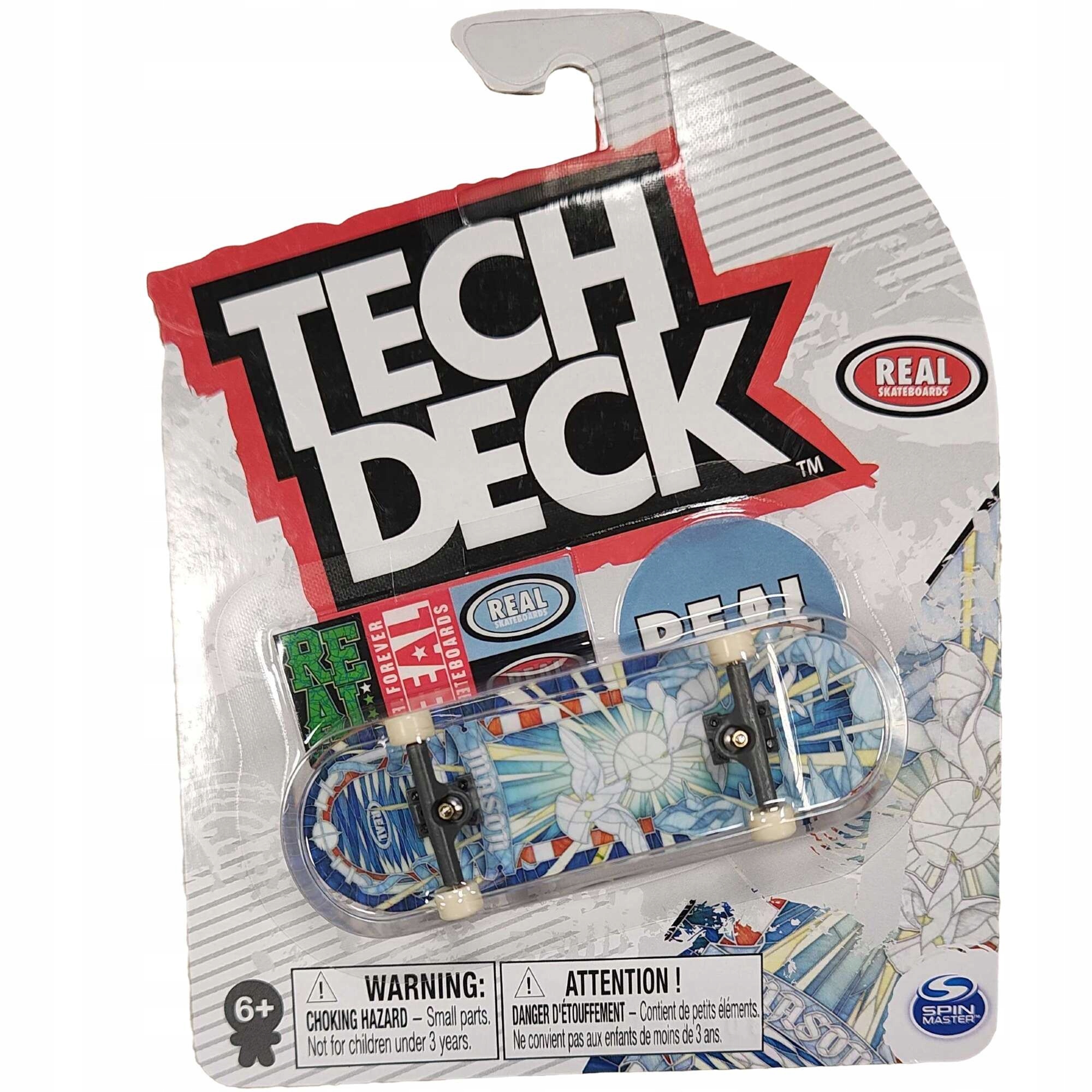 Deskorolka Fingerboard Real Skateboards Miraż Naklejki Tech Deck