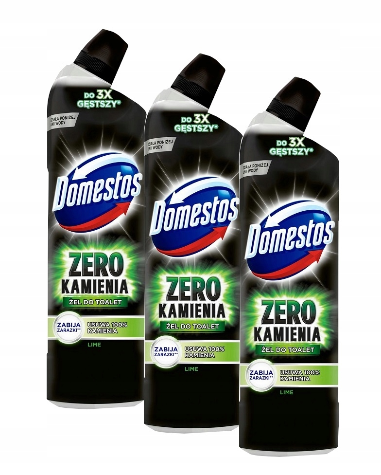 

Domestos Zero Kamienia Żel płyn Wc Lime 750 ml x3