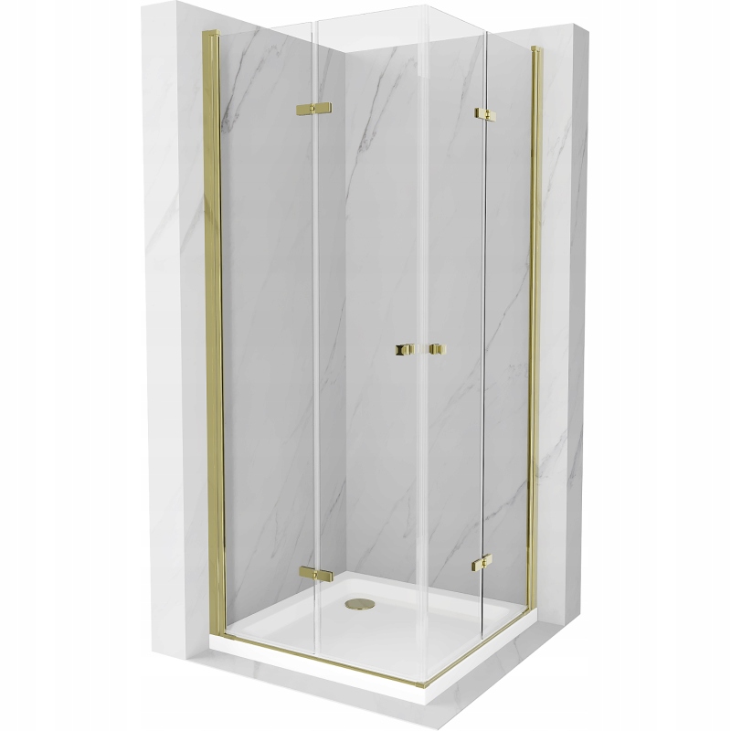Mexen Lima Duo sprchový kout 70 x 70 cm, Zlatá