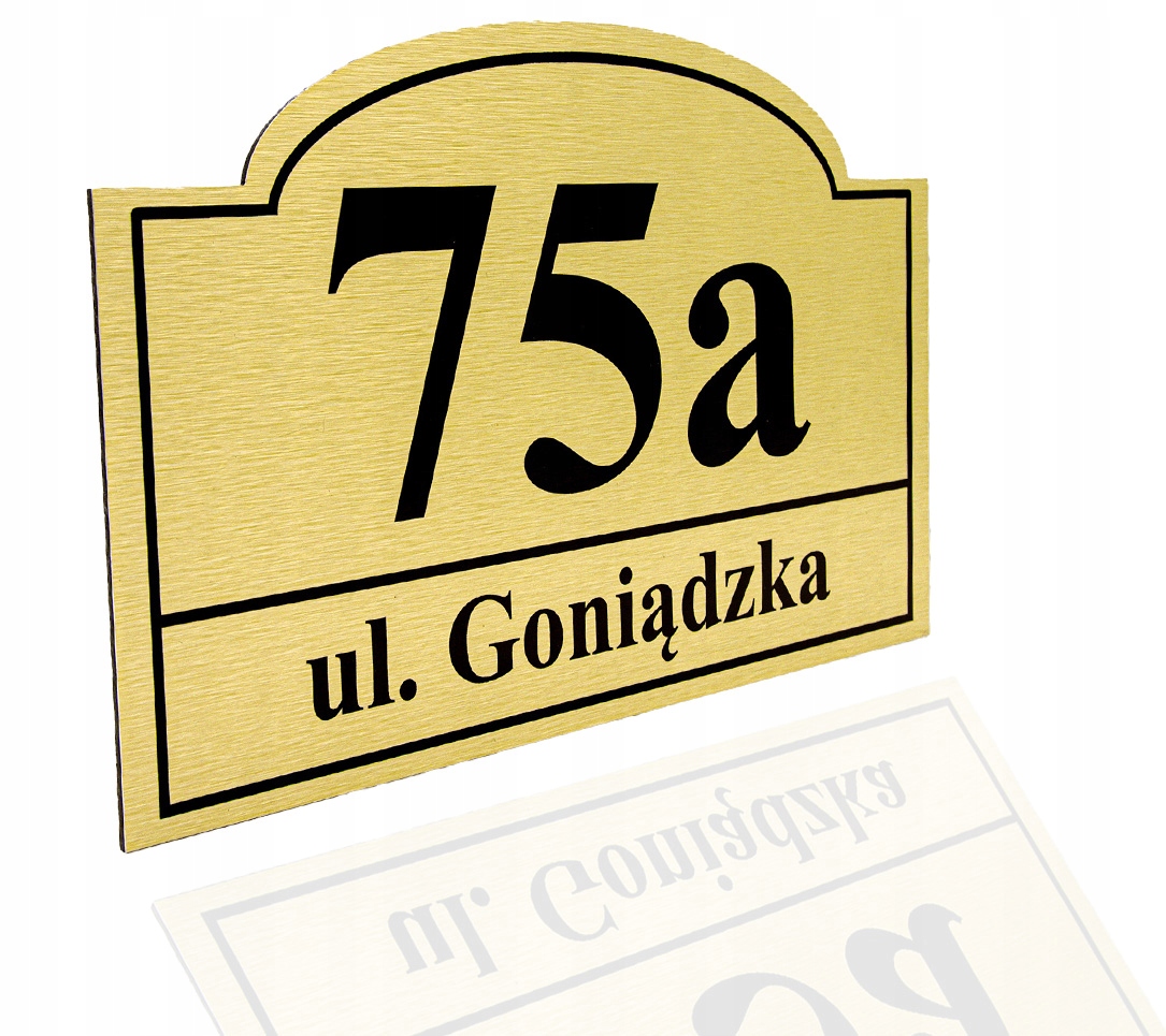 

Tablica Adresowa Aluminium Numer domu Zaokrąglona