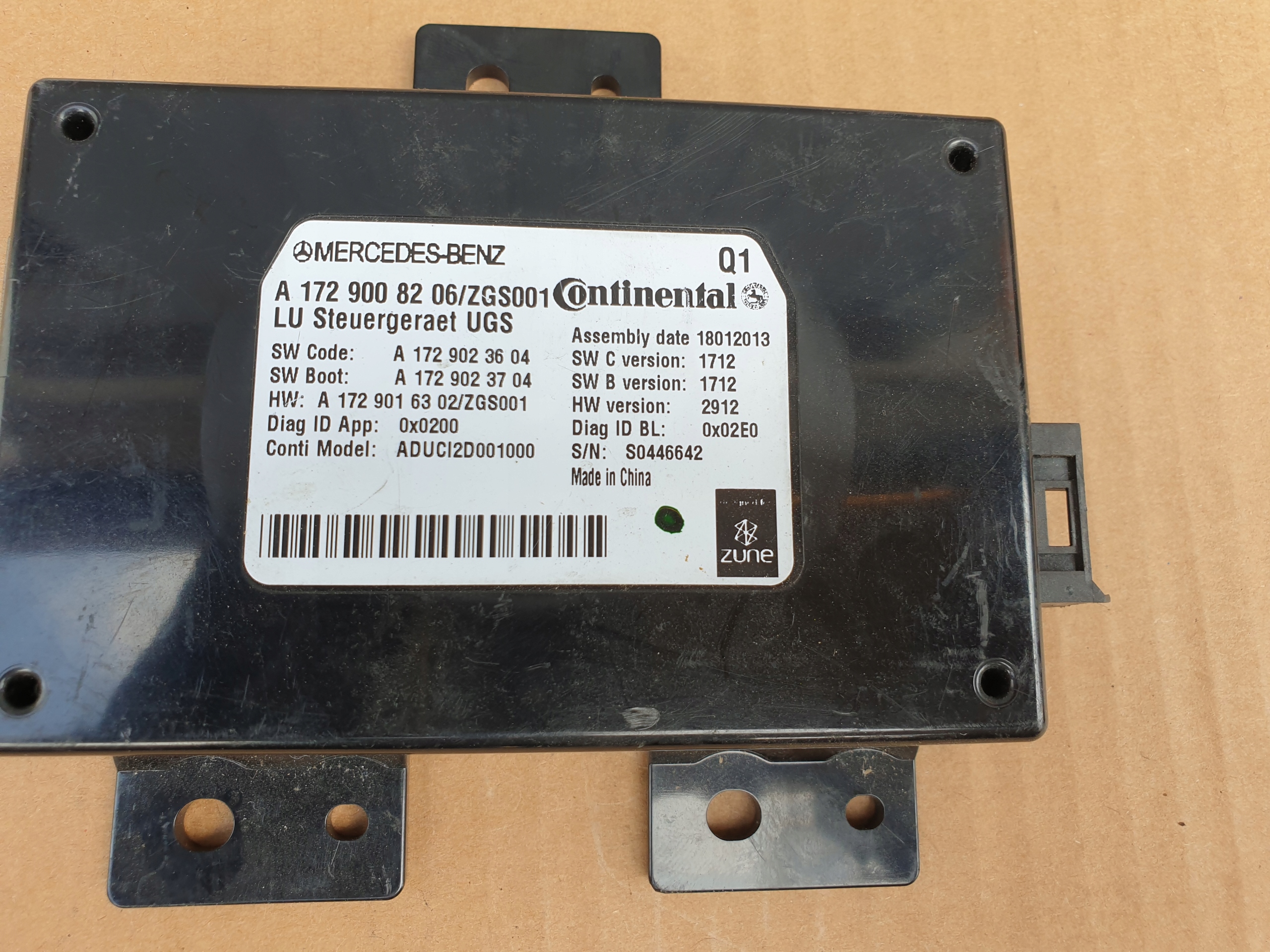 module control unit RADIA MERCEDES C B W176 W212 OE EU
