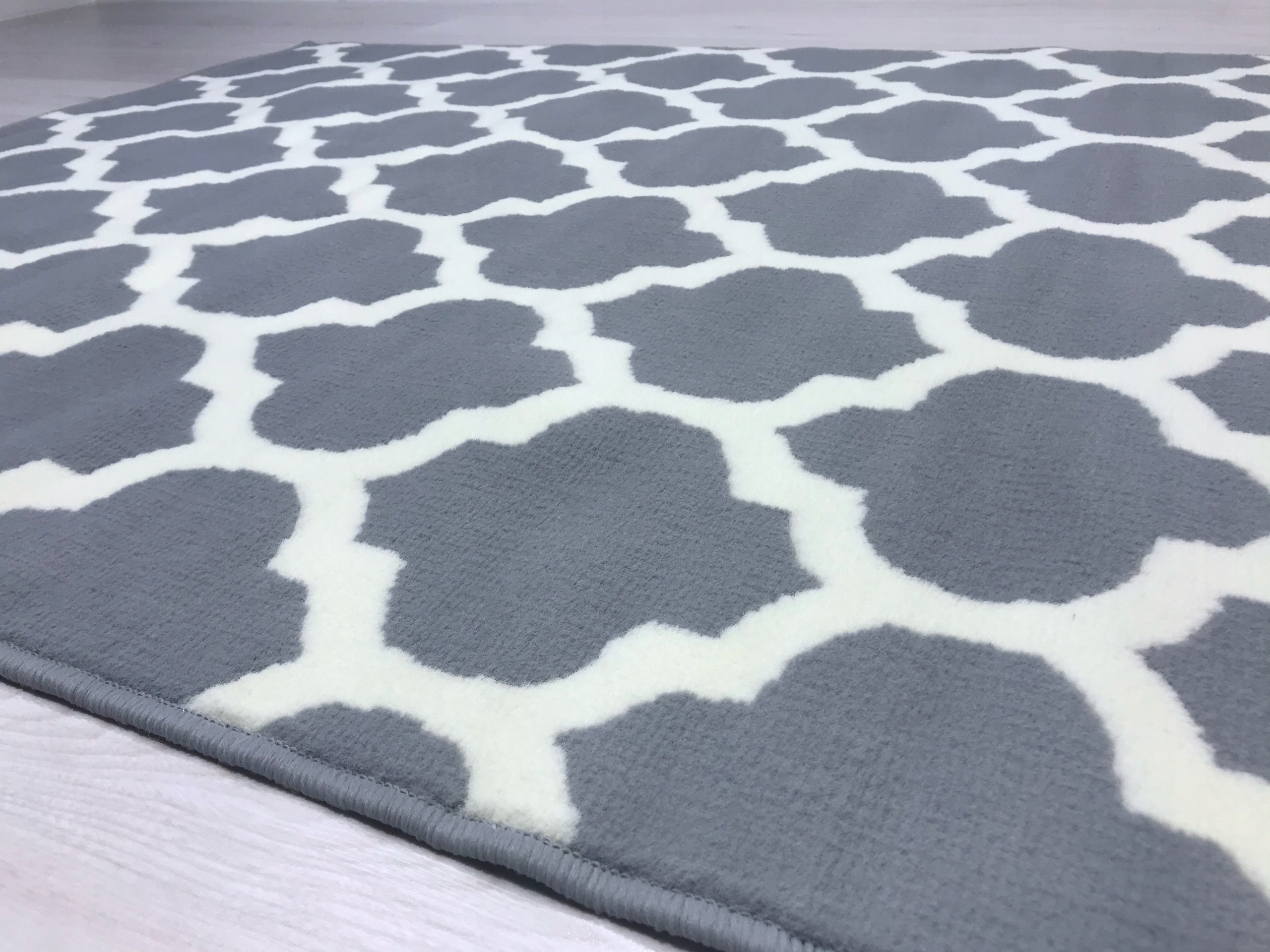 DYWAN Marokańska Koniczyna 160x225 Szary Przeznaczenie do wnętrz